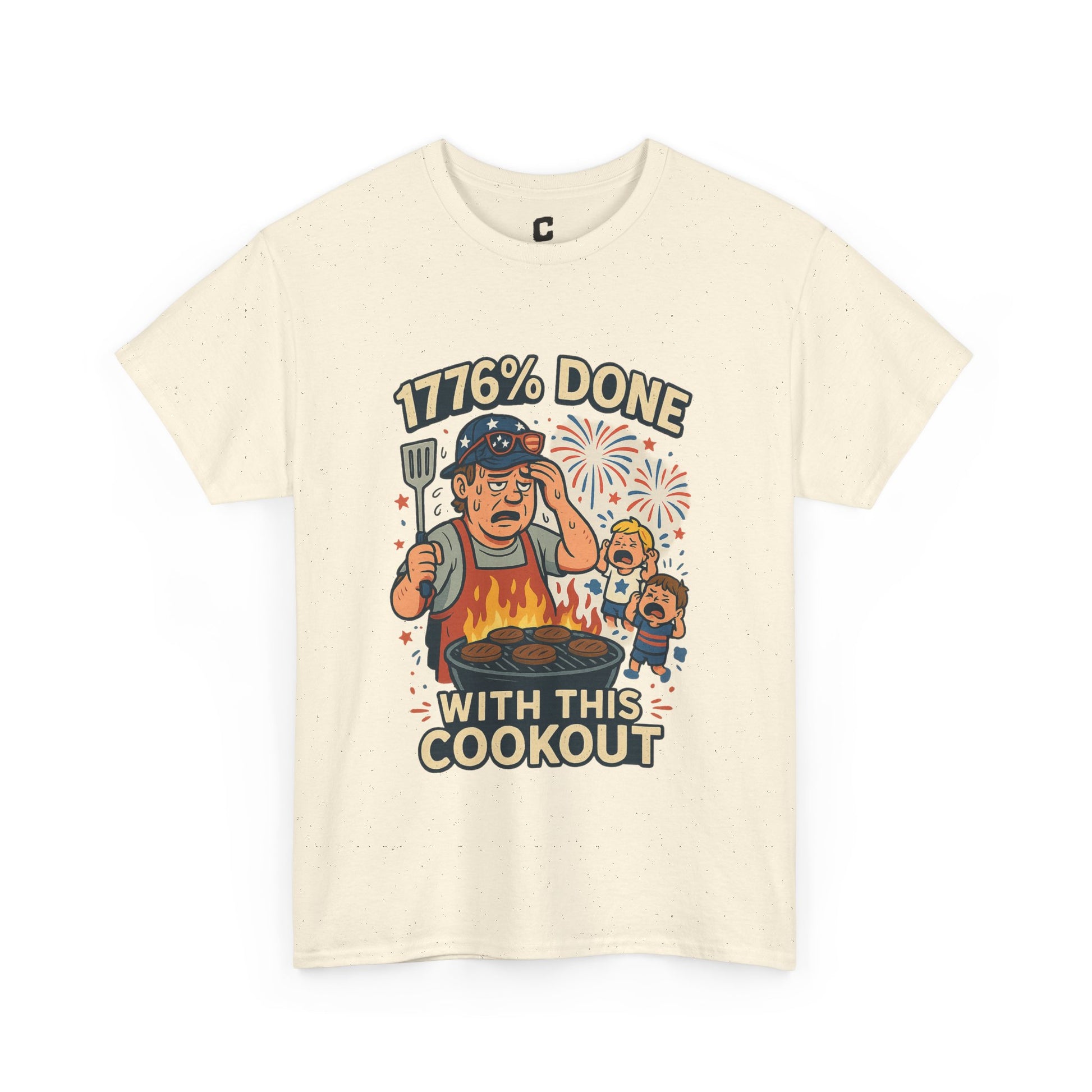 1776 Percent Done With This Cookout Funny Fourth of July Dad Grilling Design