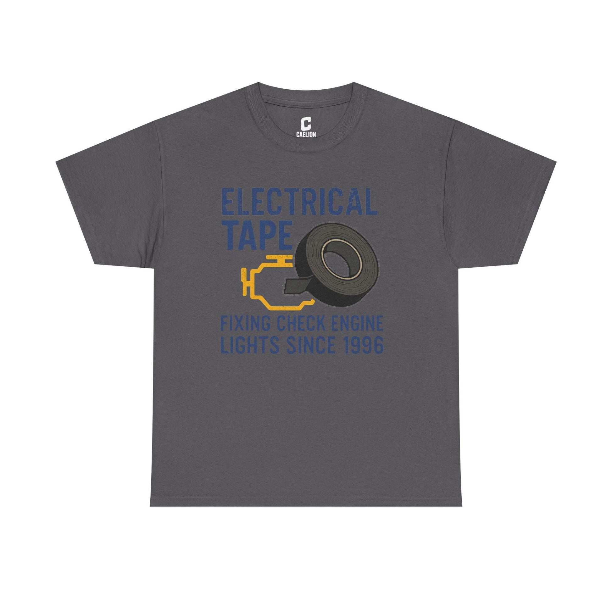 Electrical Tape Fixing Check Engine Lights Mechanic Humor Design Gift for DIYers, Car Lovers, Repair Shirt, Funny Repair Gift