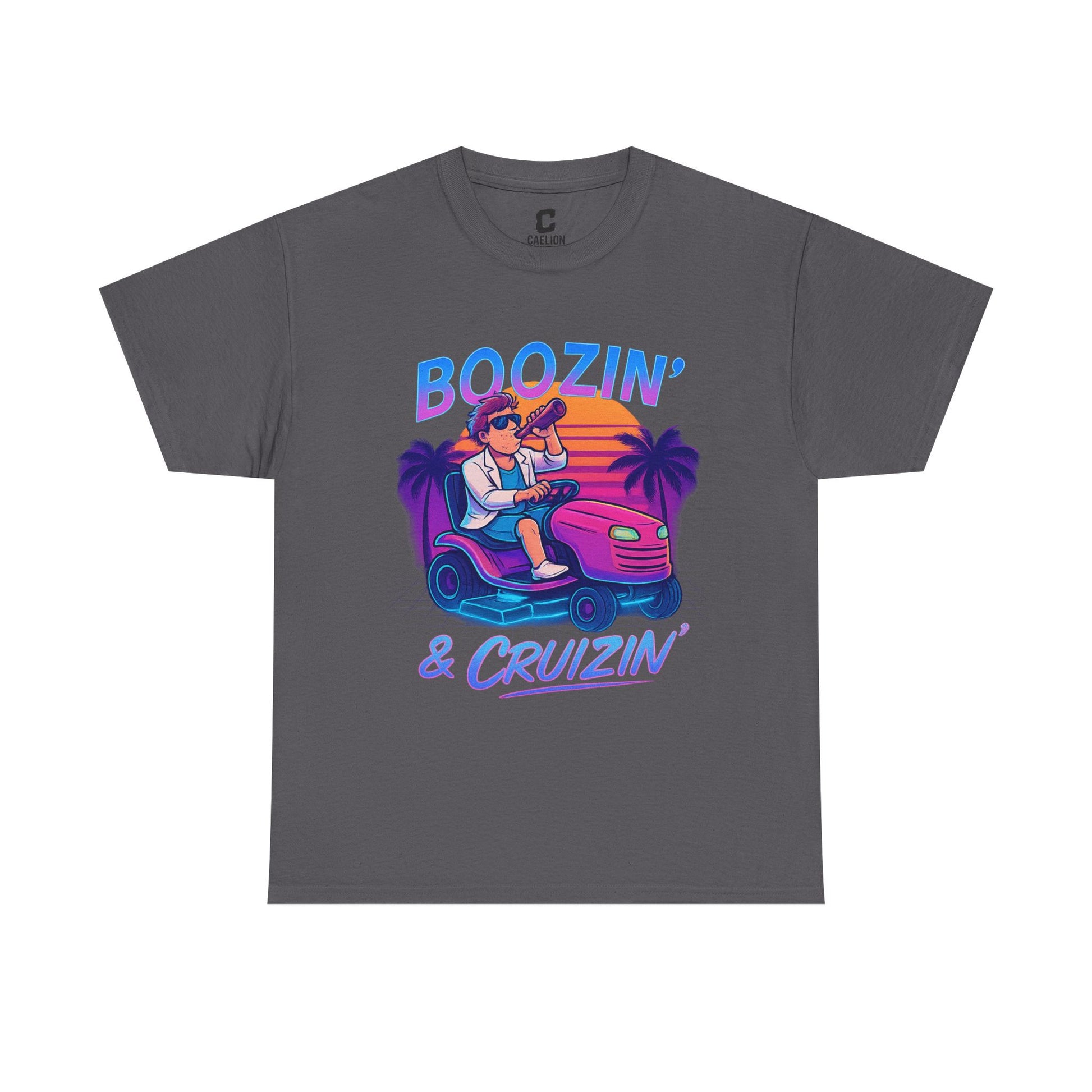 Boozin and Cruizin Retro Lawn Mower Drinking Party Design