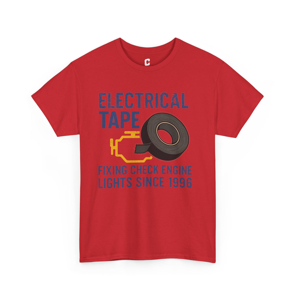 Electrical Tape Fixing Check Engine Lights Mechanic Humor Design Gift for DIYers, Car Lovers, Repair Shirt, Funny Repair Gift