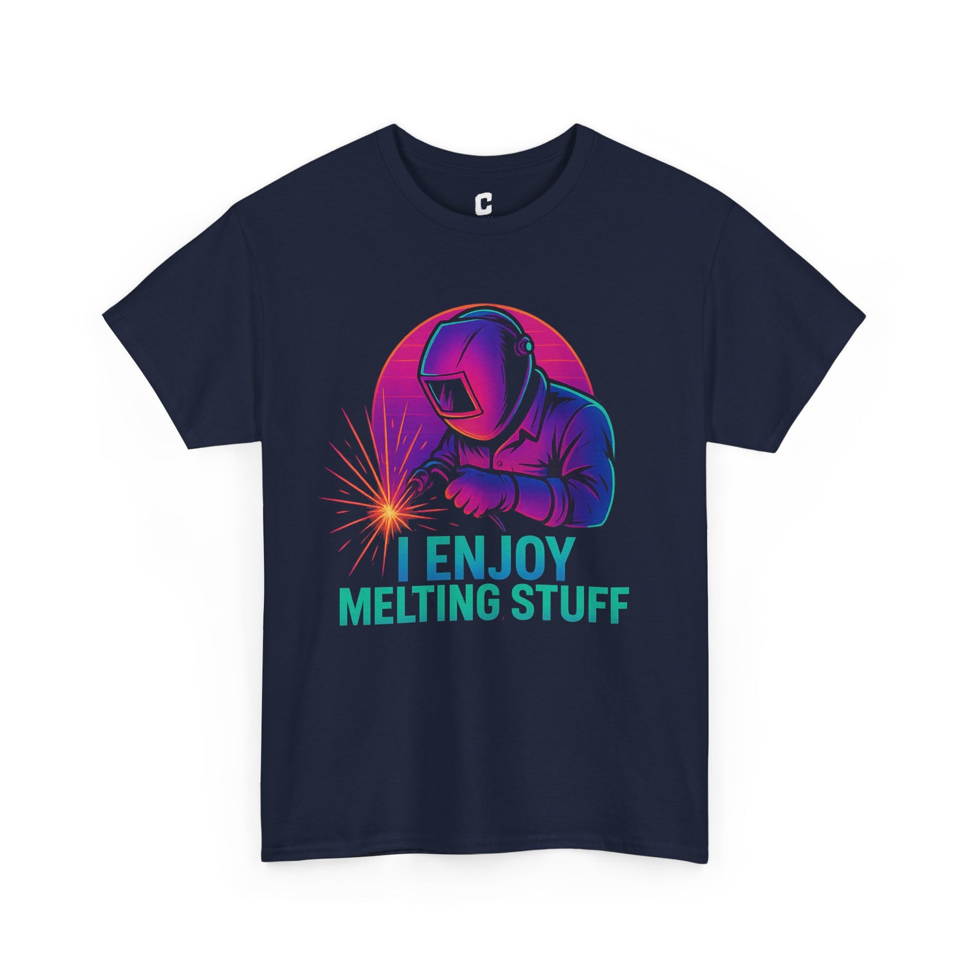 I Enjoy Melting Stuff  Neon Welding Shirt for Welders, Fabricators & Metalworkers | Funny Retro Welder Graphic Tee