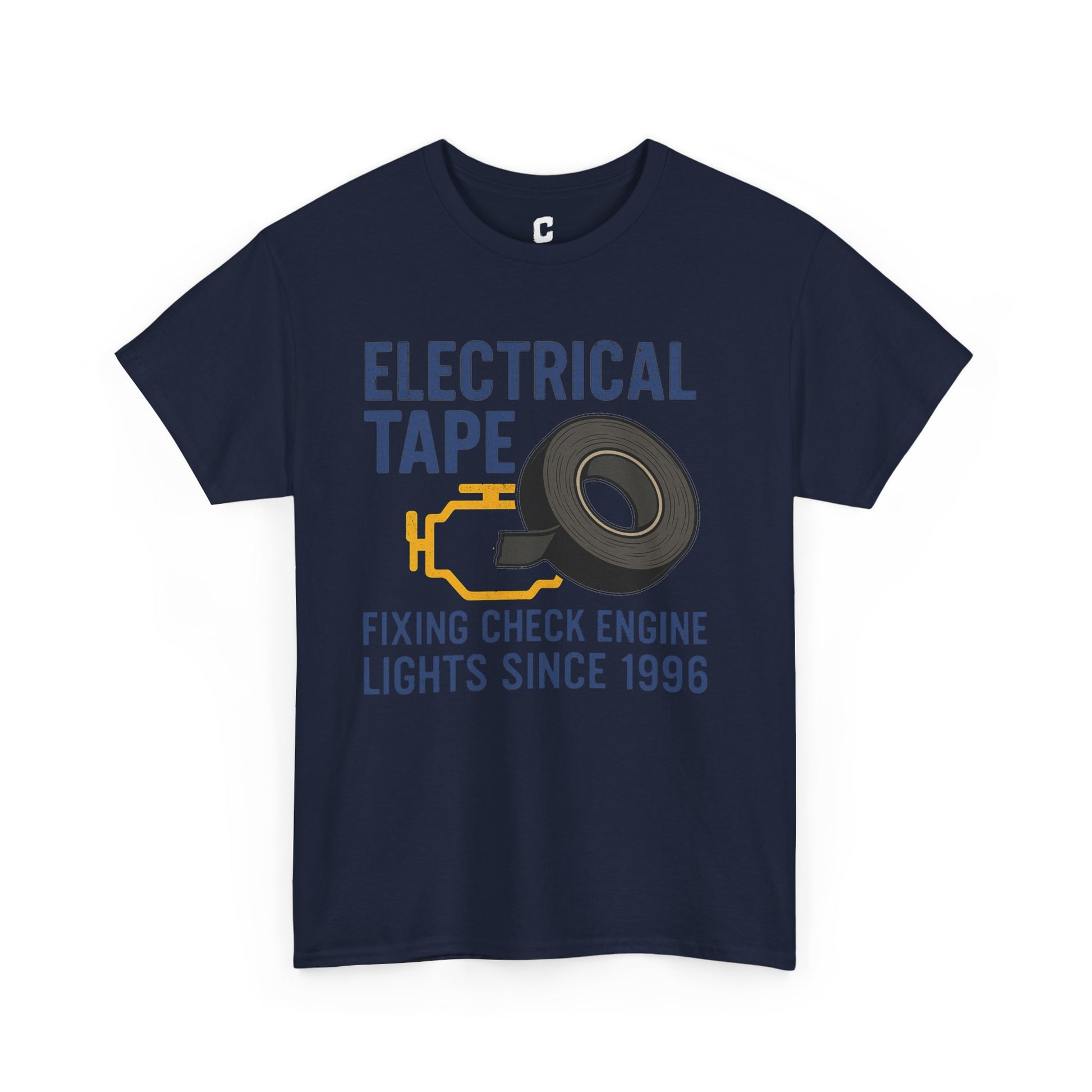 Electrical Tape Fixing Check Engine Lights Mechanic Humor Design Gift for DIYers, Car Lovers, Repair Shirt, Funny Repair Gift