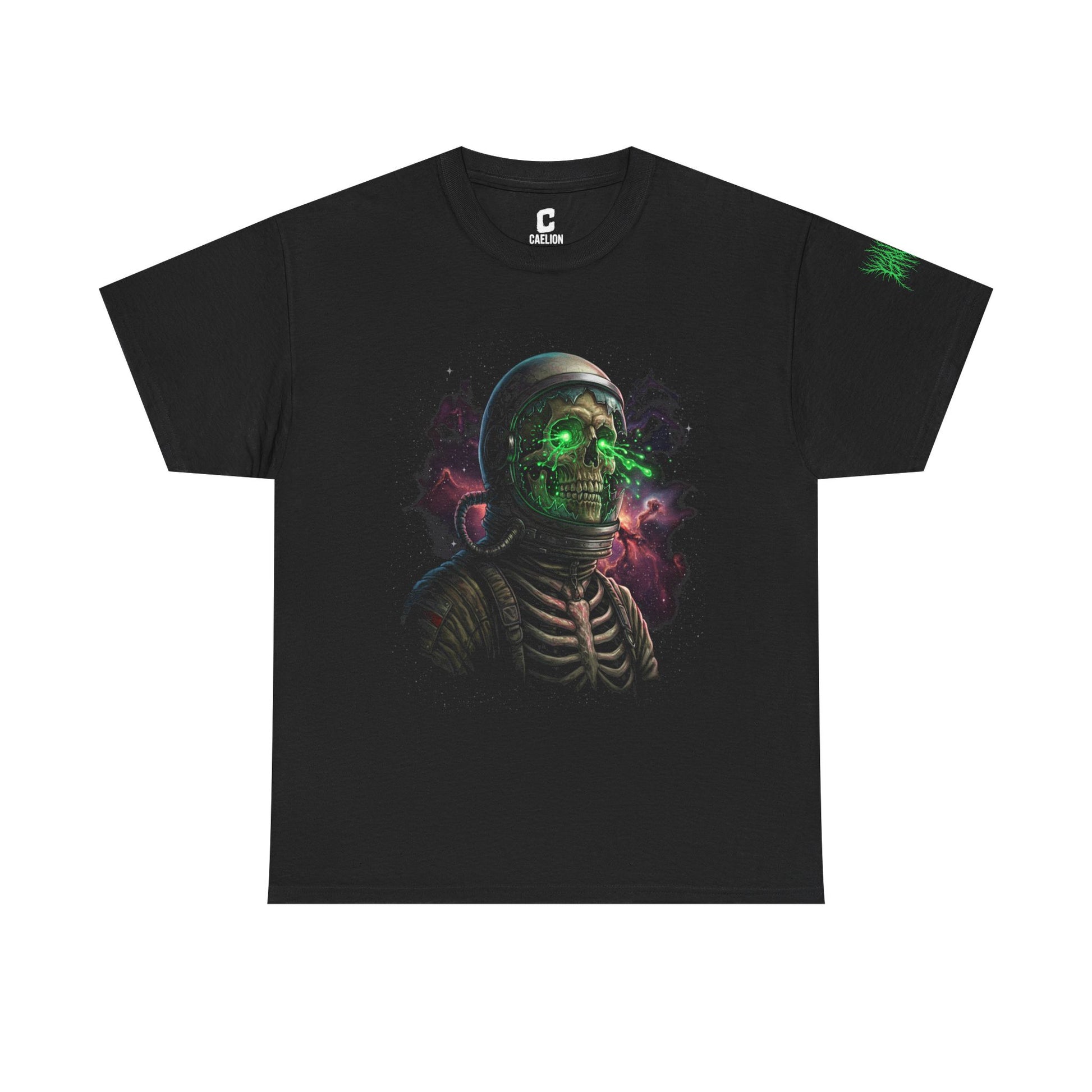 Cosmic Decay: Skeleton Astronaut Unisex Tee Shirt, Haunting Cosmic Horror Design, Sci-Fi Streetwear Apparel, Limited Edition