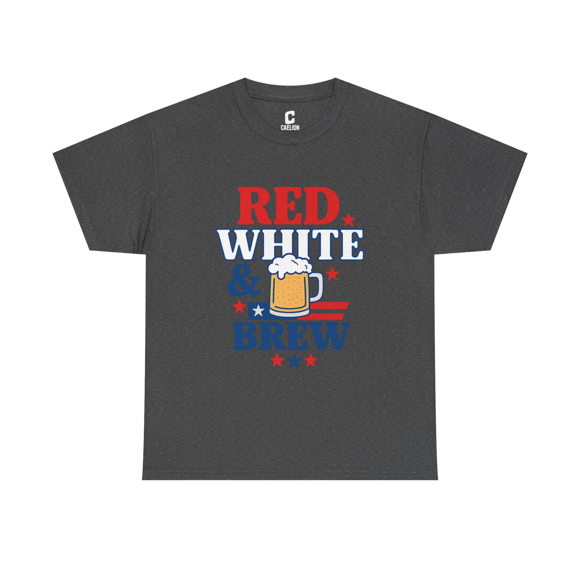 Red White and Brew Patriotic Graphic Design - Vintage USA Style for July 4th