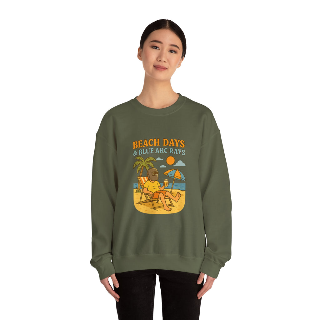 Beach Days Crewneck Sweatshirt, Unisex Sweatshirt, Summer Vibes, Vacation Apparel, Outdoor Fun, Casual Gift