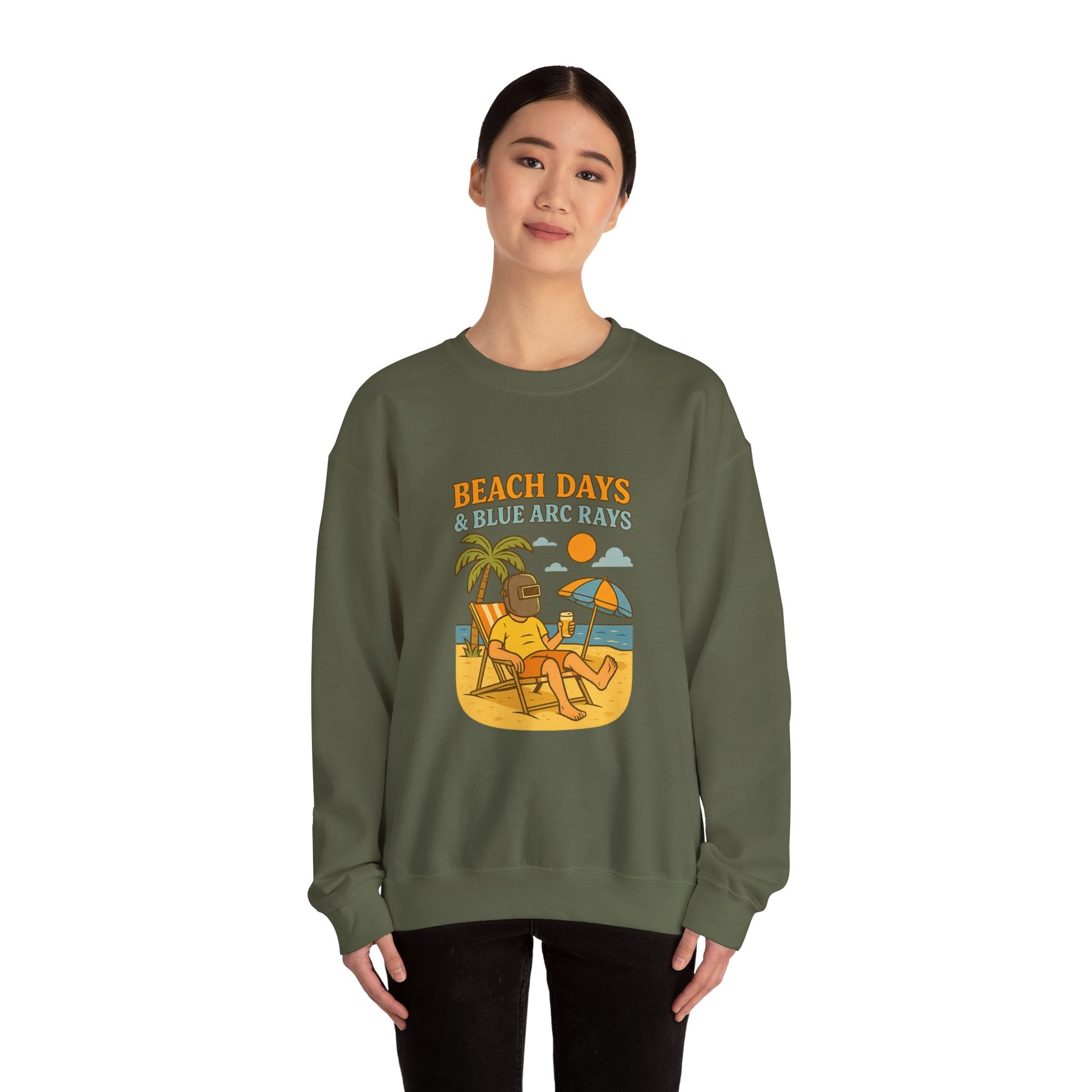 Beach Days Crewneck Sweatshirt, Unisex Sweatshirt, Summer Vibes, Vacation Apparel, Outdoor Fun, Casual Gift