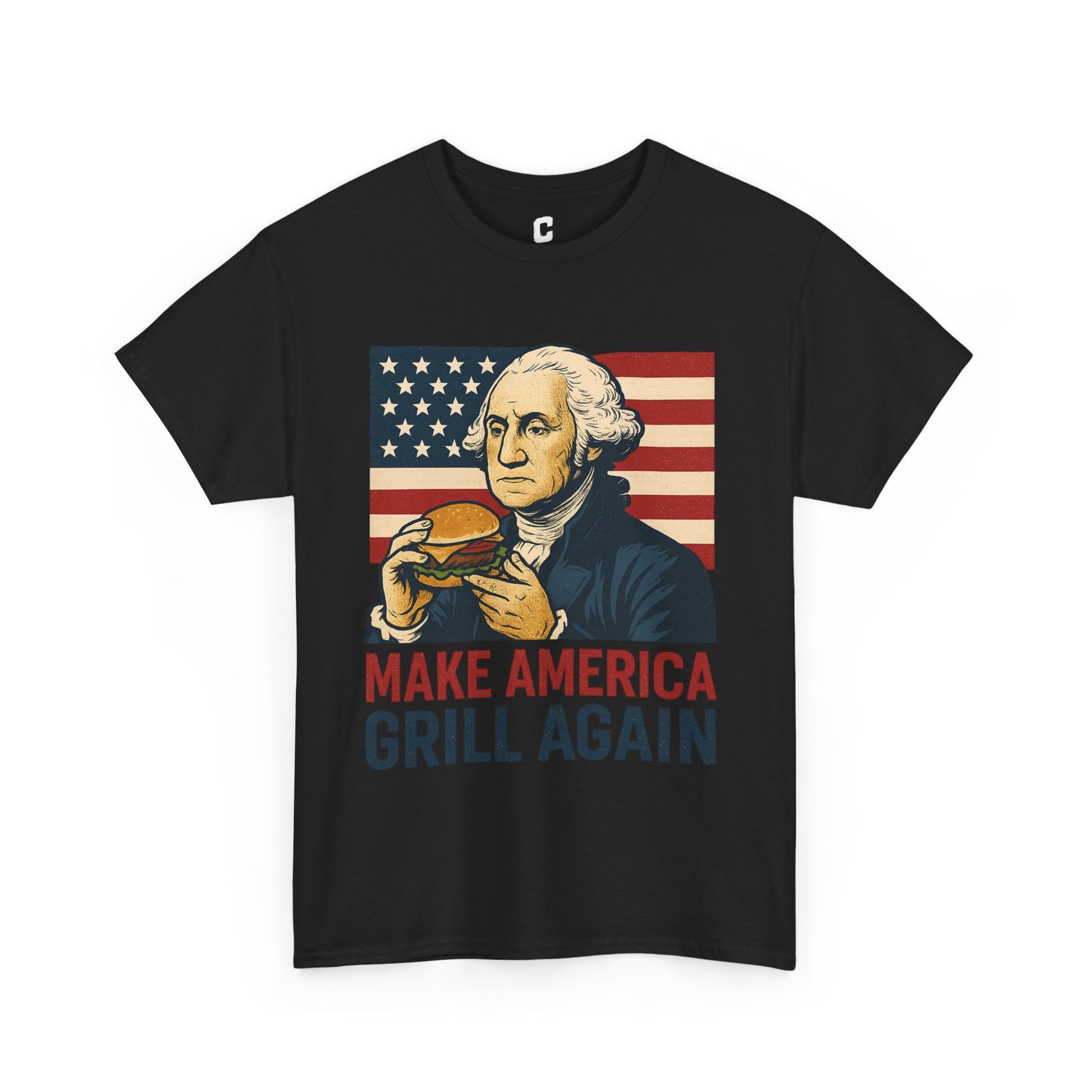 Make America Grill Again Funny George Washington BBQ Design for Patriotic Fourth of July Cookouts