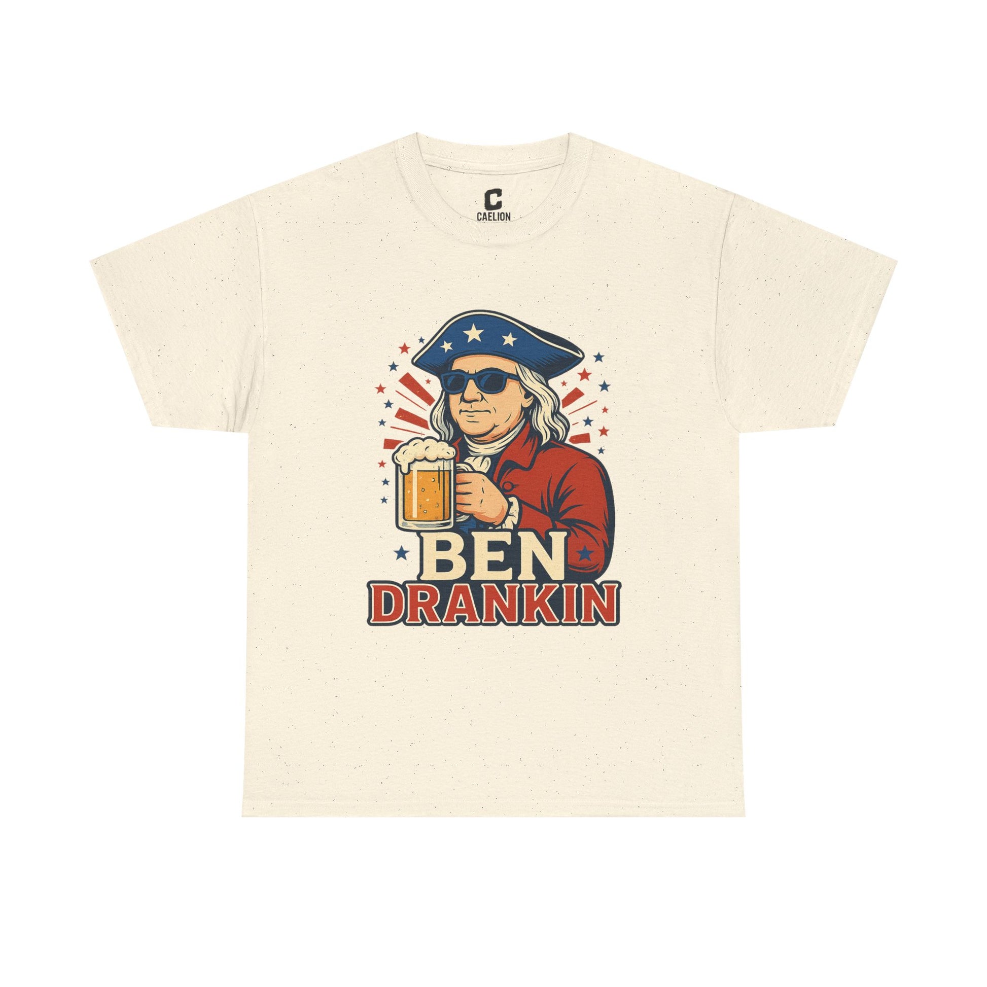 Ben Drankin Funny Patriotic Fourth of July Design Featuring Benjamin Franklin and Beer Vibes
