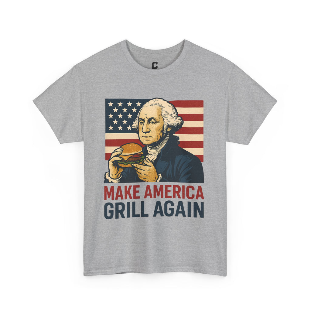 Make America Grill Again Funny George Washington BBQ Design for Patriotic Fourth of July Cookouts