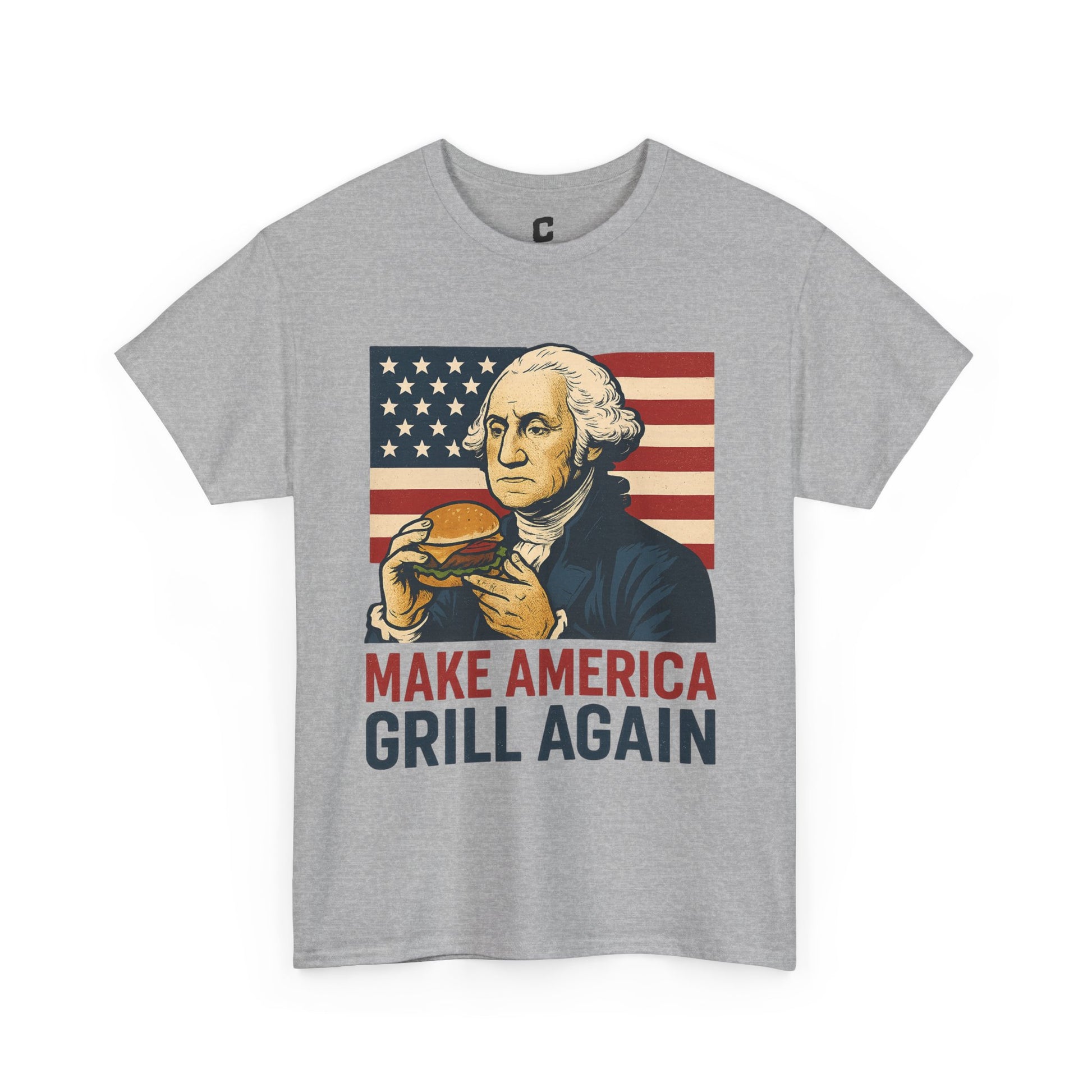 Make America Grill Again Funny George Washington BBQ Design for Patriotic Fourth of July Cookouts