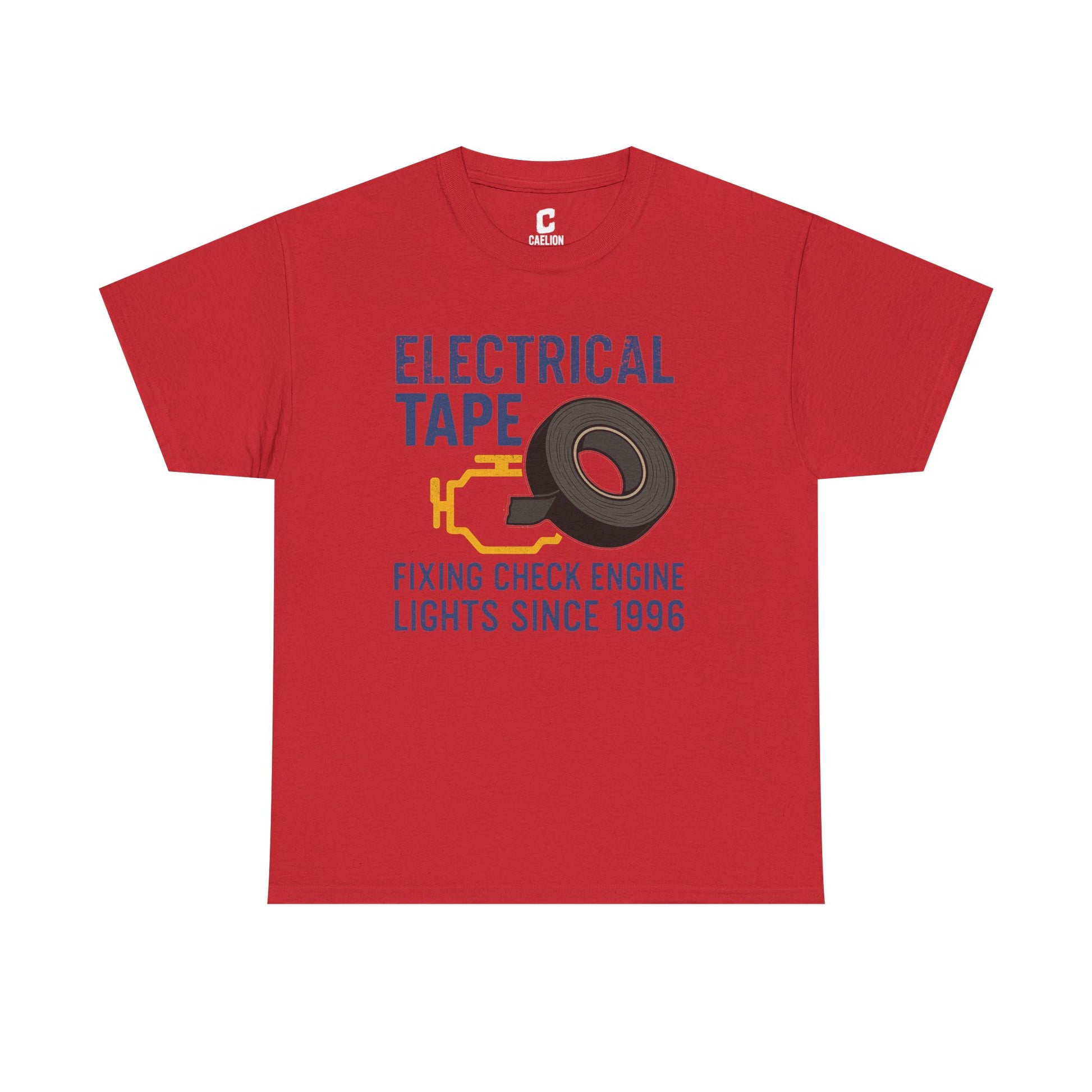Electrical Tape Fixing Check Engine Lights Mechanic Humor Design Gift for DIYers, Car Lovers, Repair Shirt, Funny Repair Gift