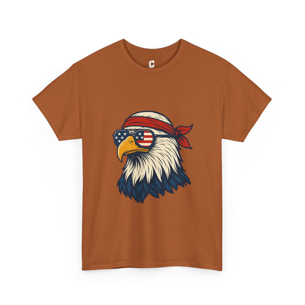Patriotic Eagle Head with American Flag Sunglasses and Bandana for Bold Fourth of July Style