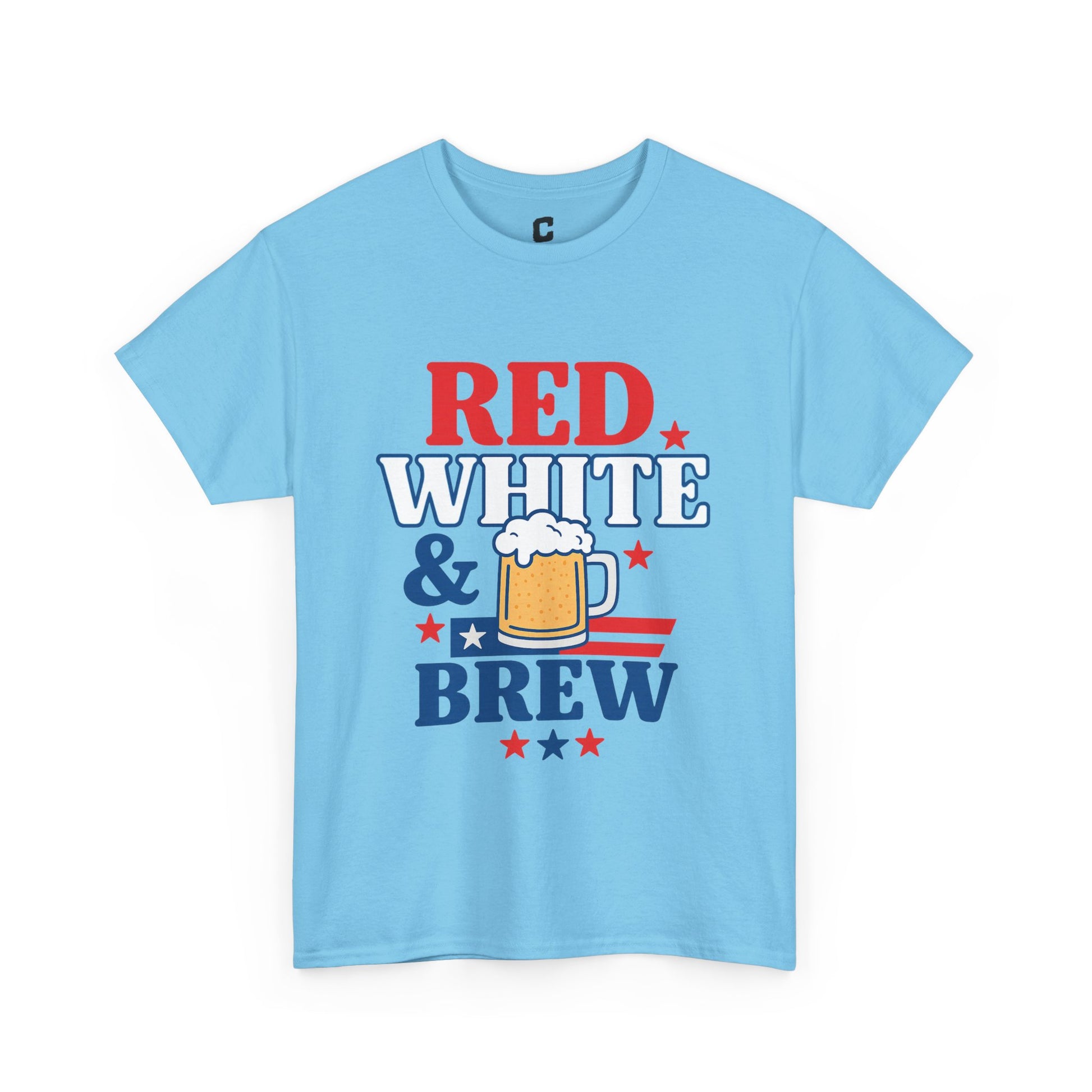 Red White and Brew Patriotic Graphic Design - Vintage USA Style for July 4th