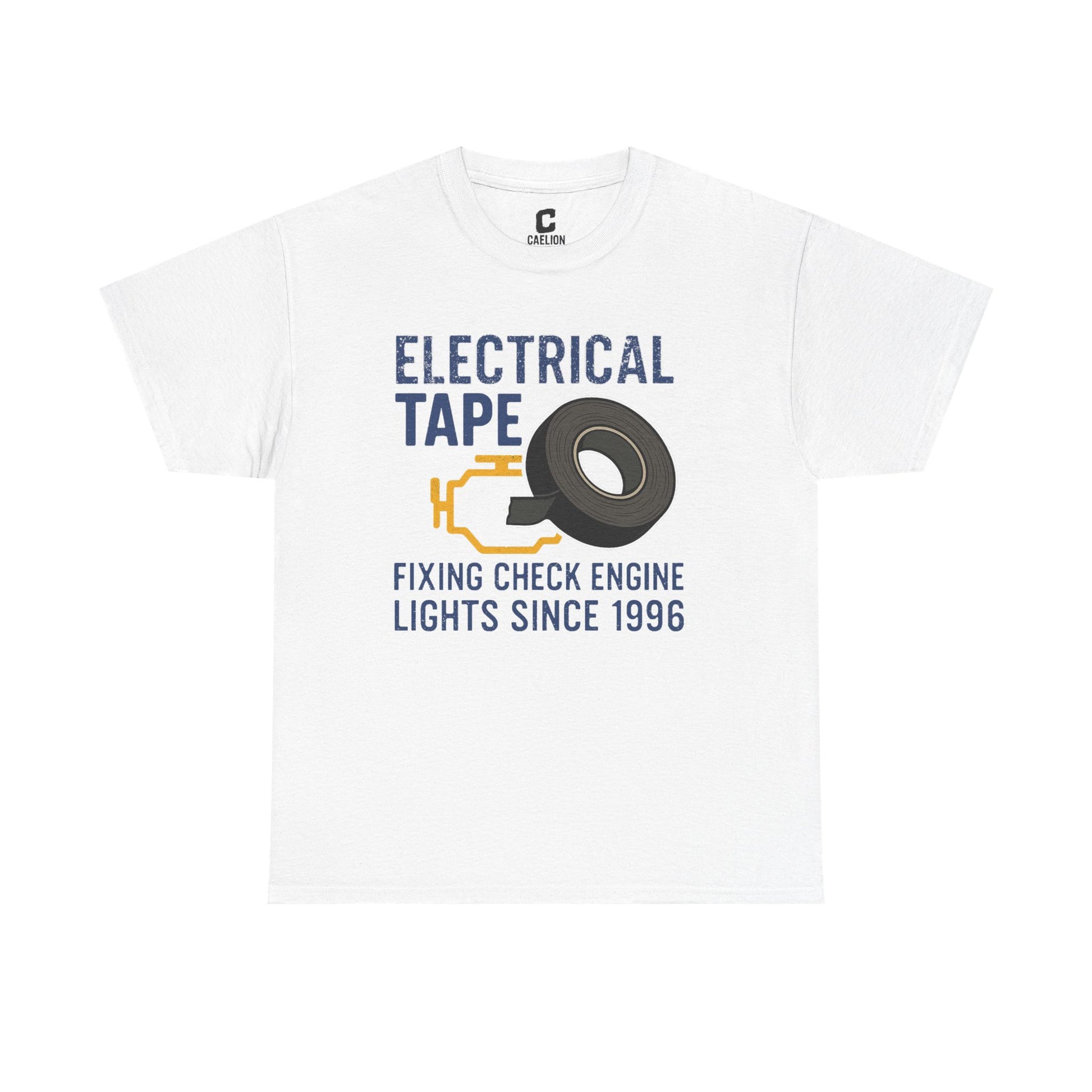Electrical Tape Fixing Check Engine Lights Mechanic Humor Design Gift for DIYers, Car Lovers, Repair Shirt, Funny Repair Gift