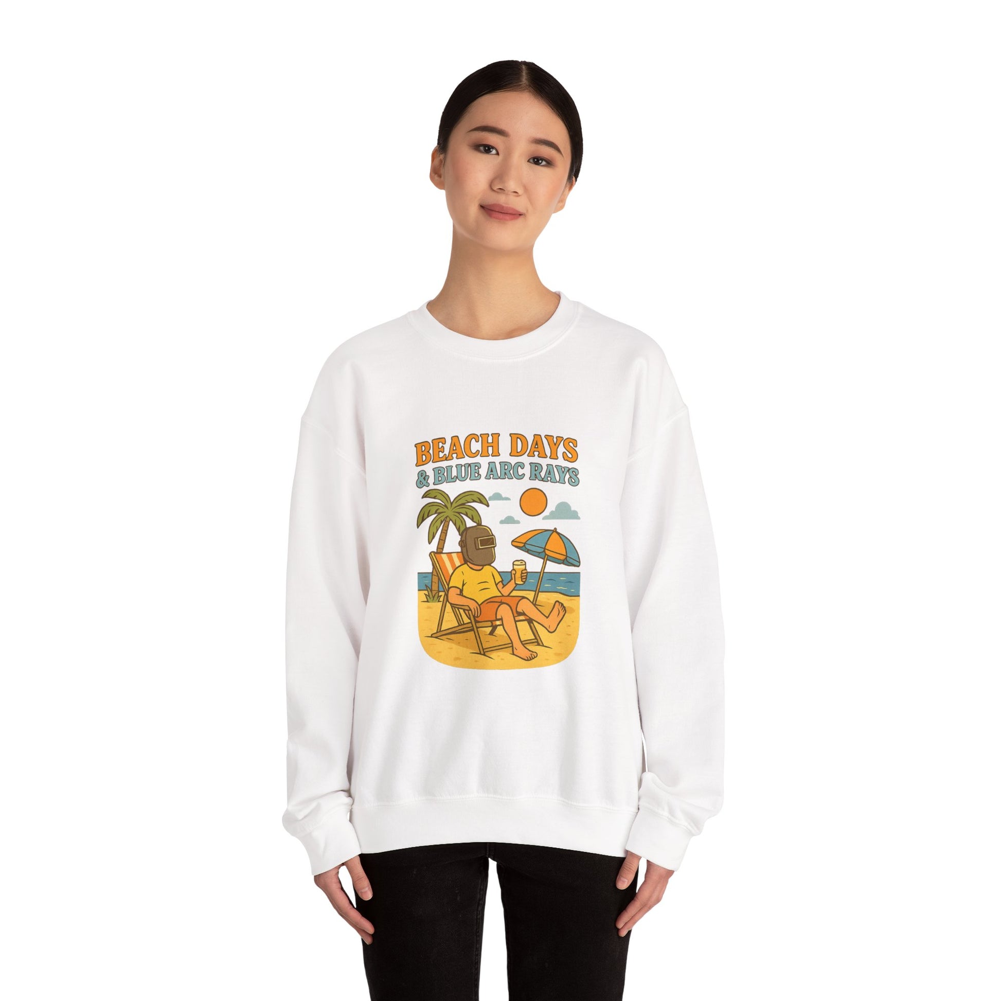 Beach Days Crewneck Sweatshirt, Unisex Sweatshirt, Summer Vibes, Vacation Apparel, Outdoor Fun, Casual Gift