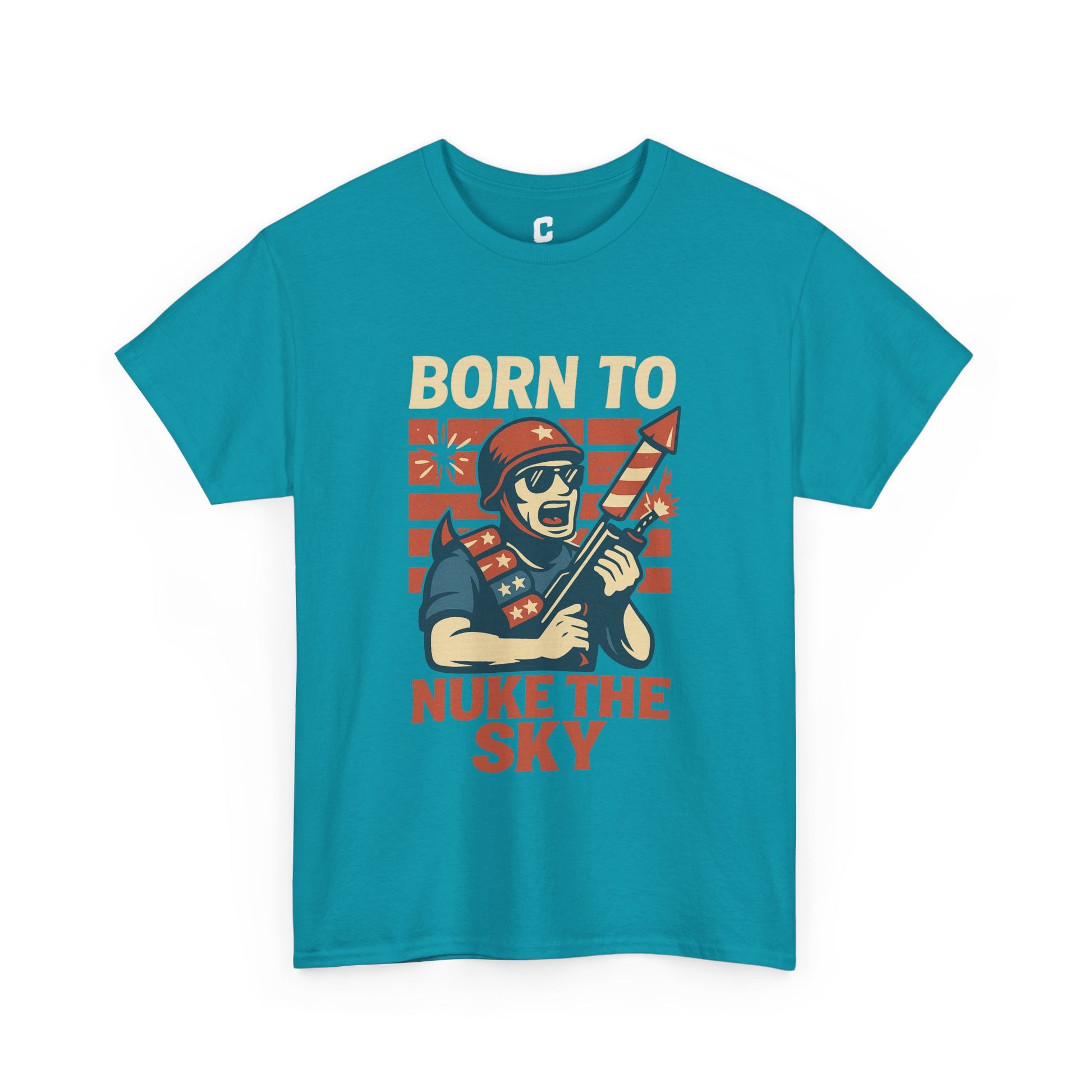 Born to Nuke the Sky Funny Firework Soldier Design for Fourth of July Explosive Freedom Vibes