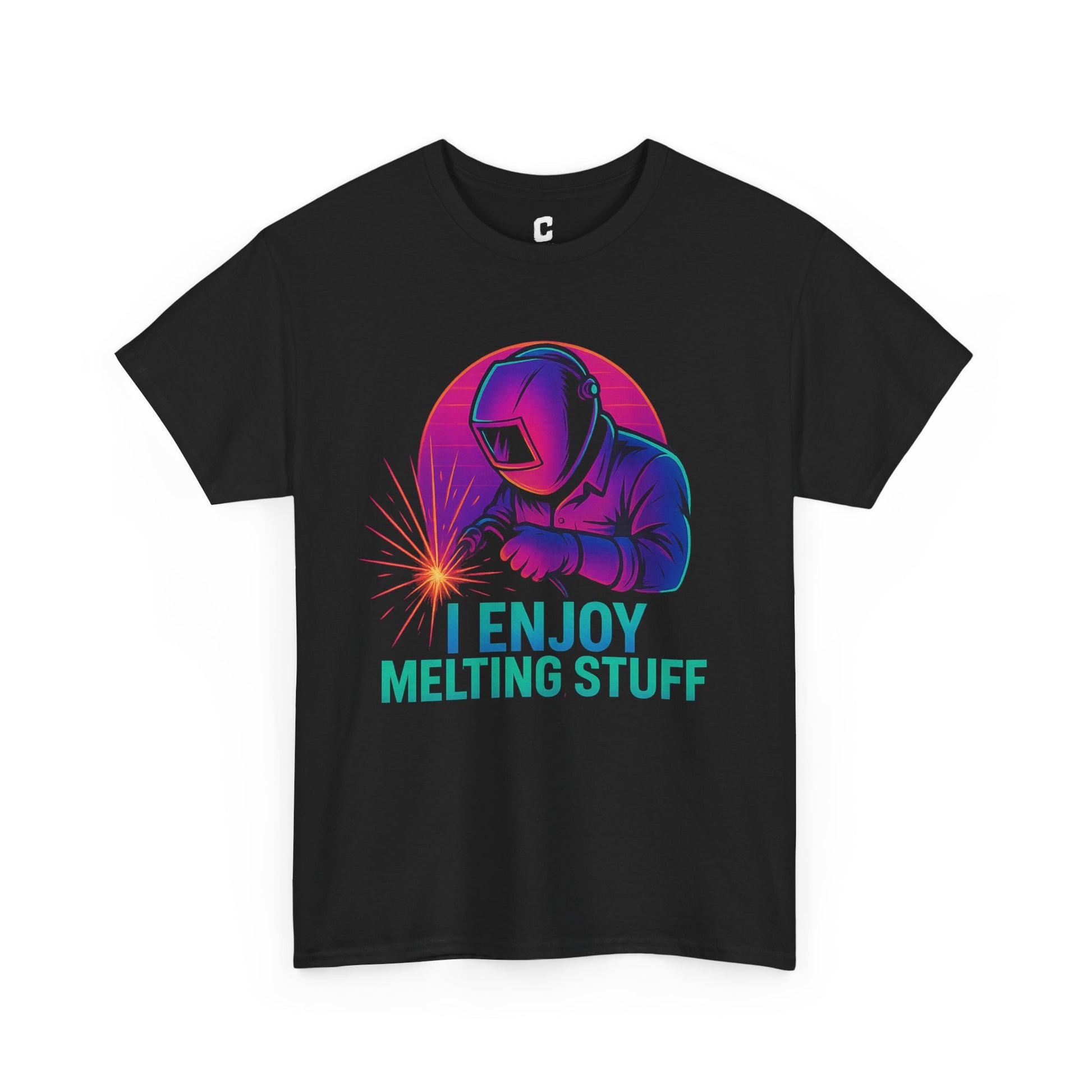 I Enjoy Melting Stuff  Neon Welding Shirt for Welders, Fabricators & Metalworkers | Funny Retro Welder Graphic Tee