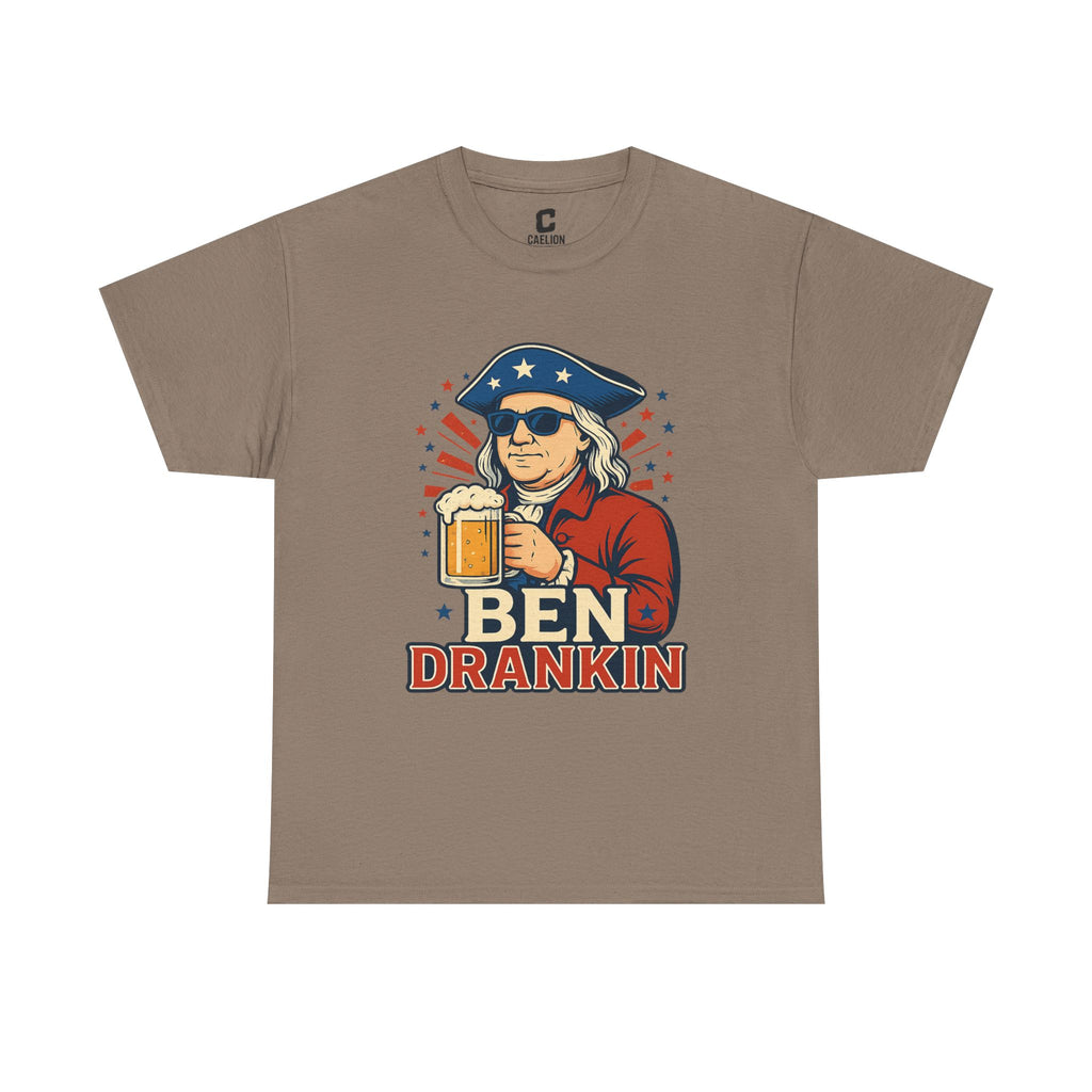 Ben Drankin Funny Patriotic Fourth of July Design Featuring Benjamin Franklin and Beer Vibes