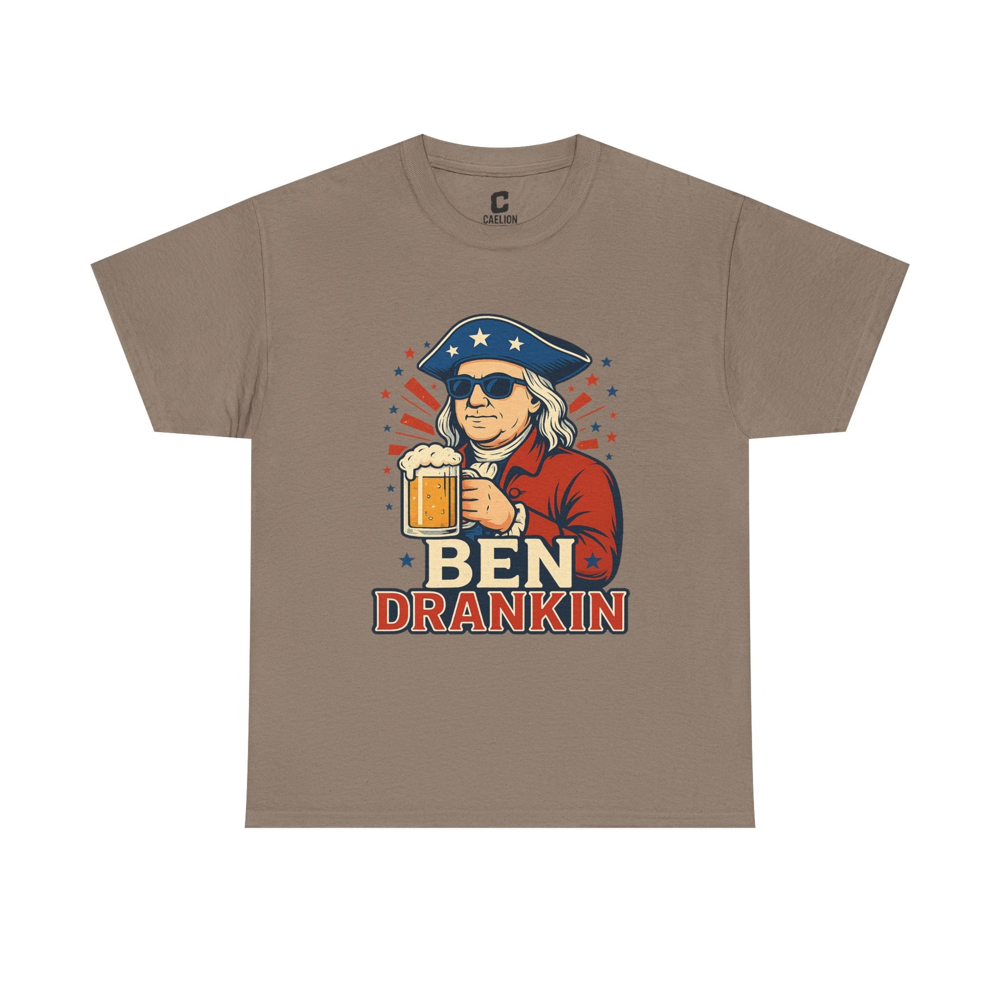 Ben Drankin Funny Patriotic Fourth of July Design Featuring Benjamin Franklin and Beer Vibes