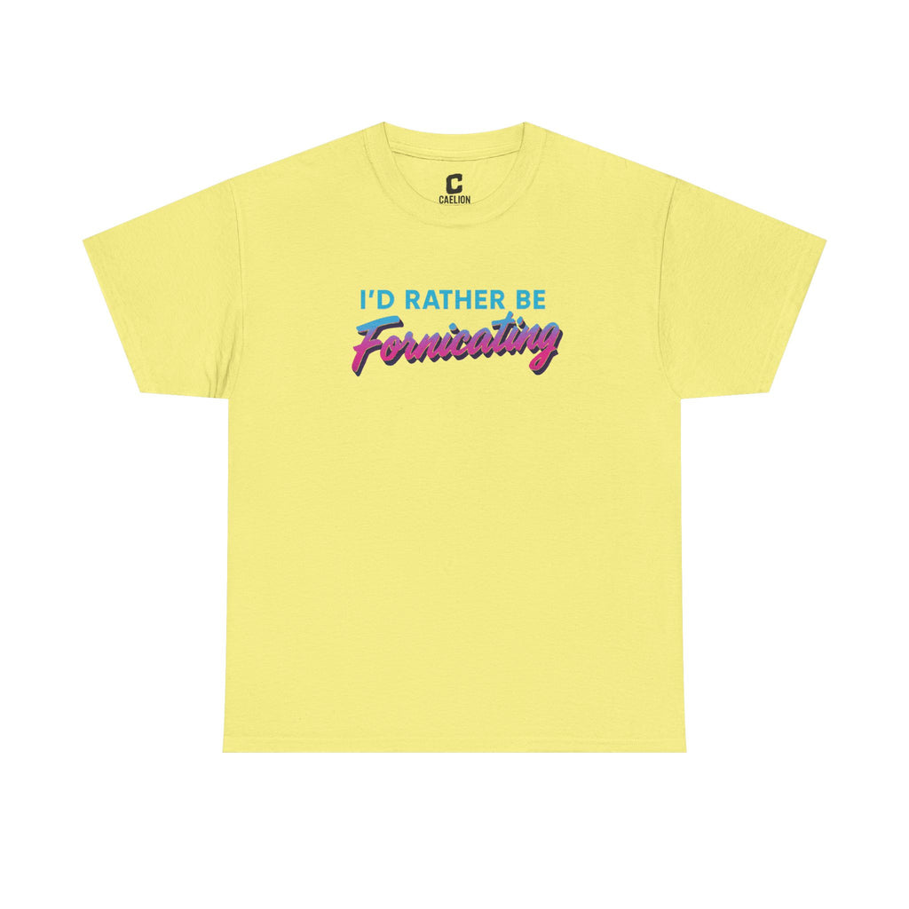I Would Rather Be Fornicating Retro Vaporwave Style Design