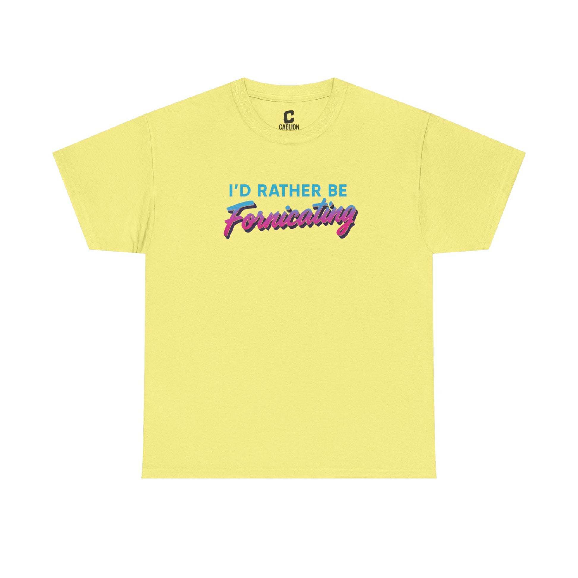 I Would Rather Be Fornicating Retro Vaporwave Style Design