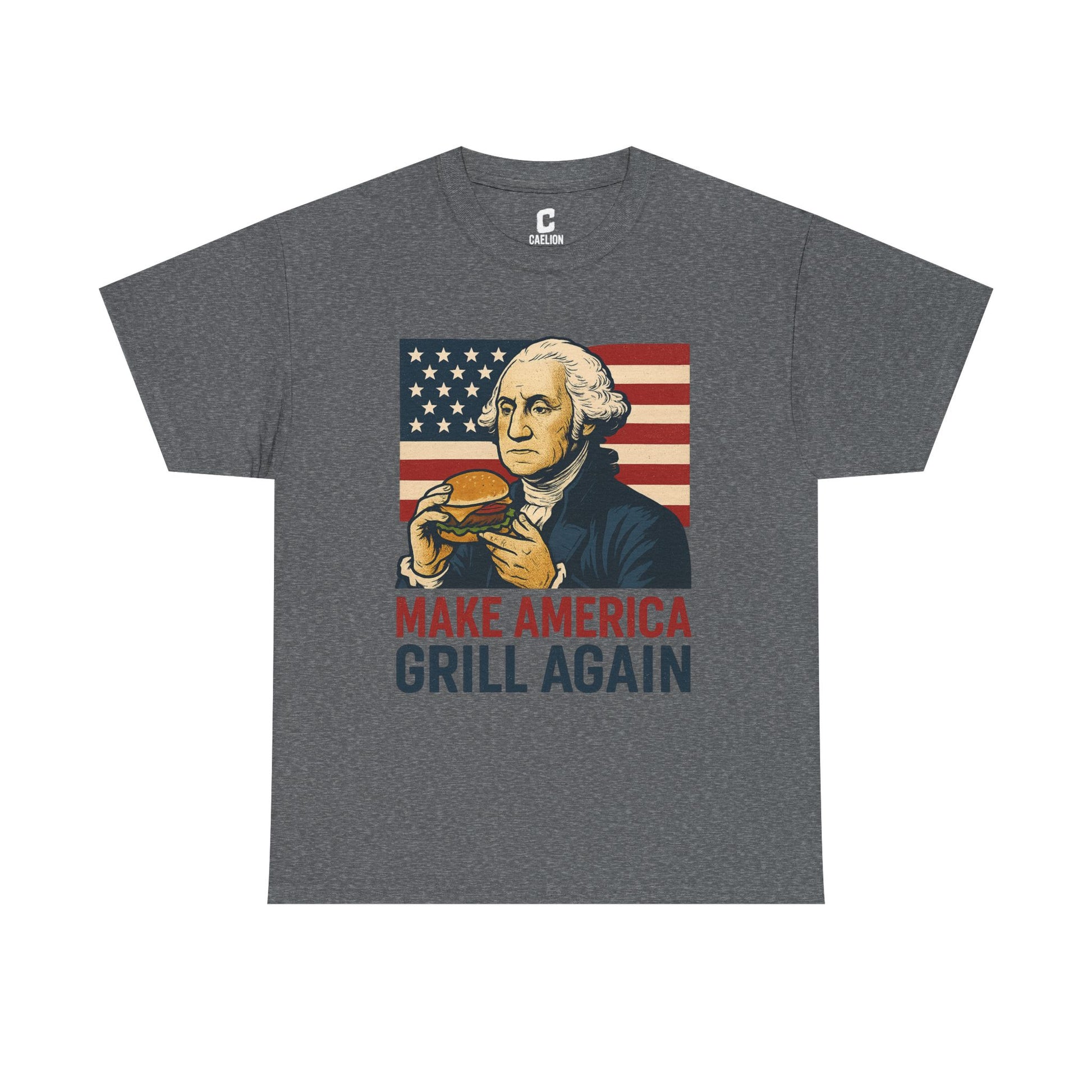 Make America Grill Again Funny George Washington BBQ Design for Patriotic Fourth of July Cookouts