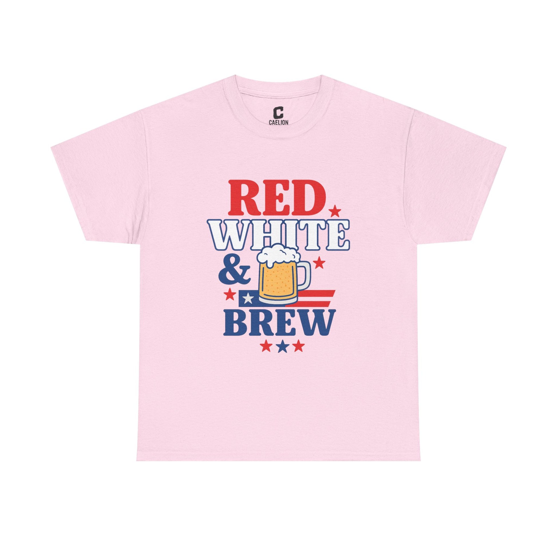 Red White and Brew Patriotic Graphic Design - Vintage USA Style for July 4th