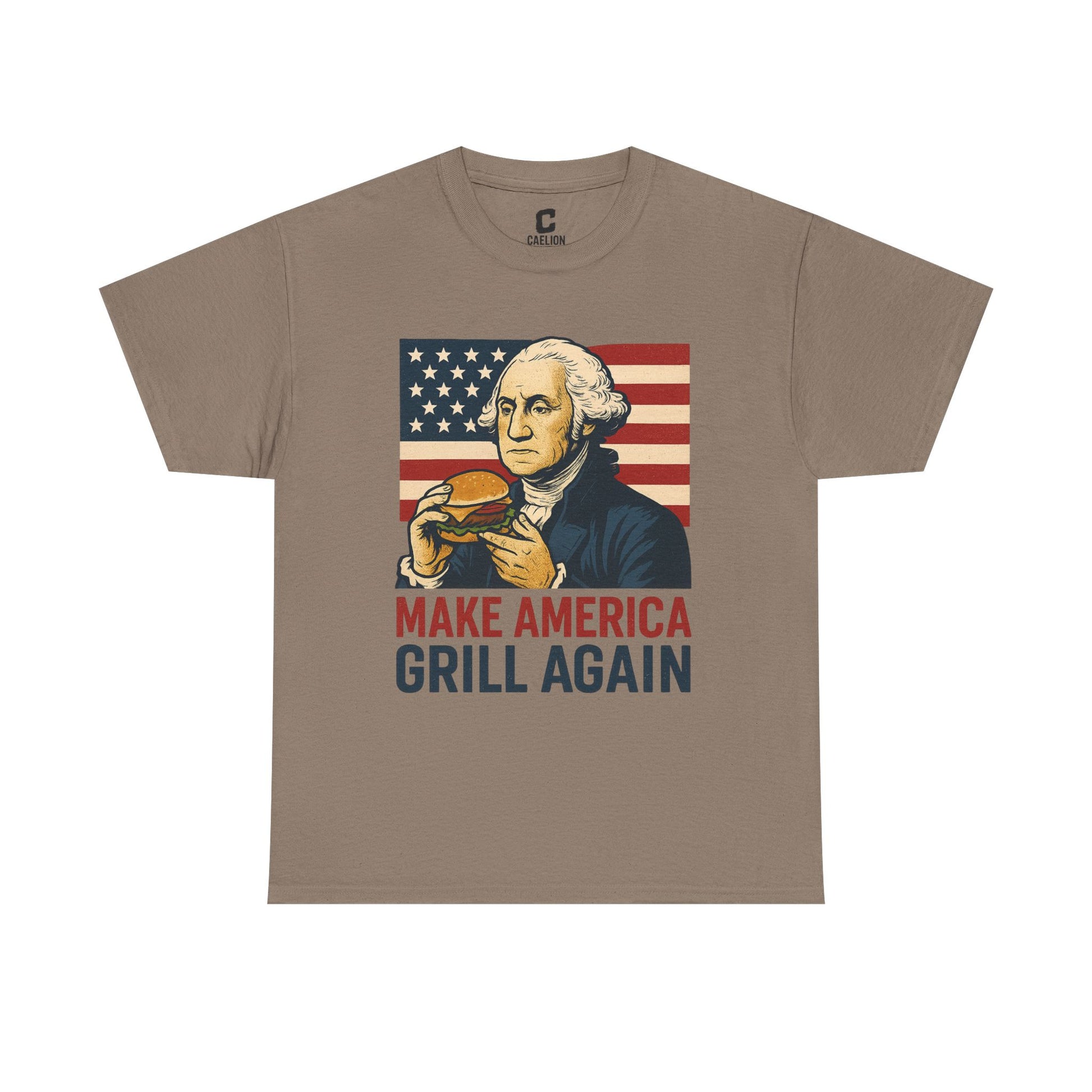 Make America Grill Again Funny George Washington BBQ Design for Patriotic Fourth of July Cookouts