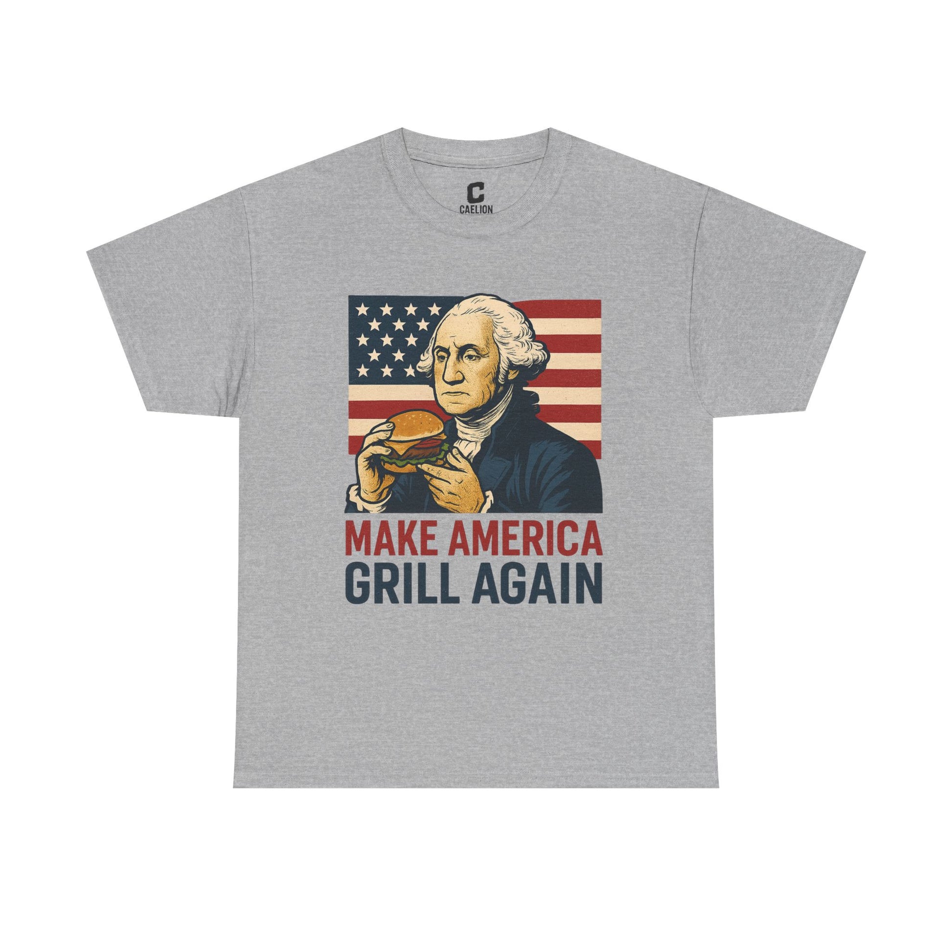 Make America Grill Again Funny George Washington BBQ Design for Patriotic Fourth of July Cookouts