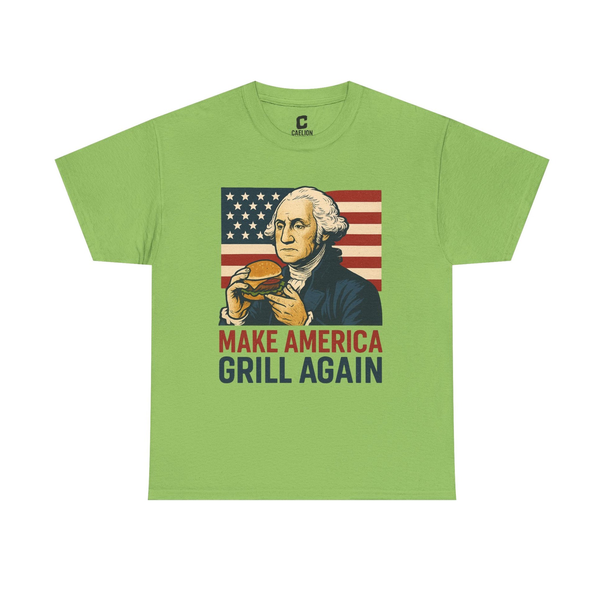 Make America Grill Again Funny George Washington BBQ Design for Patriotic Fourth of July Cookouts