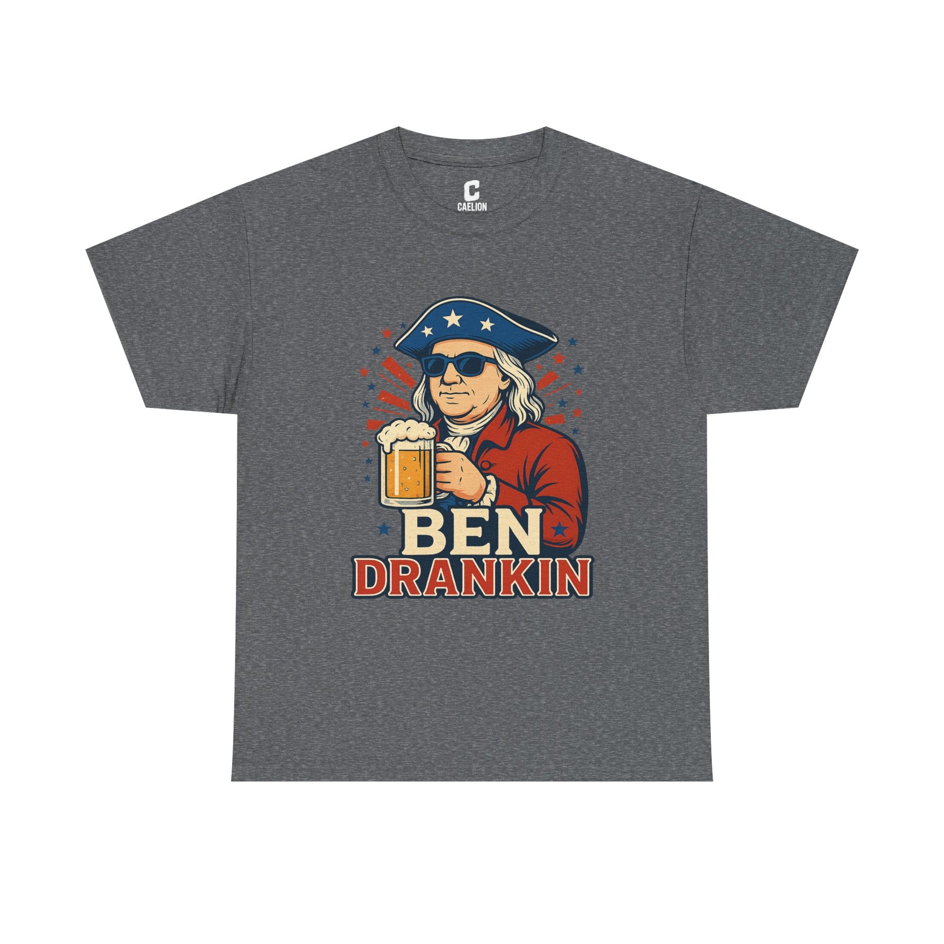 Ben Drankin Funny Patriotic Fourth of July Design Featuring Benjamin Franklin and Beer Vibes