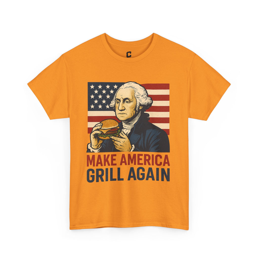 Make America Grill Again Funny George Washington BBQ Design for Patriotic Fourth of July Cookouts