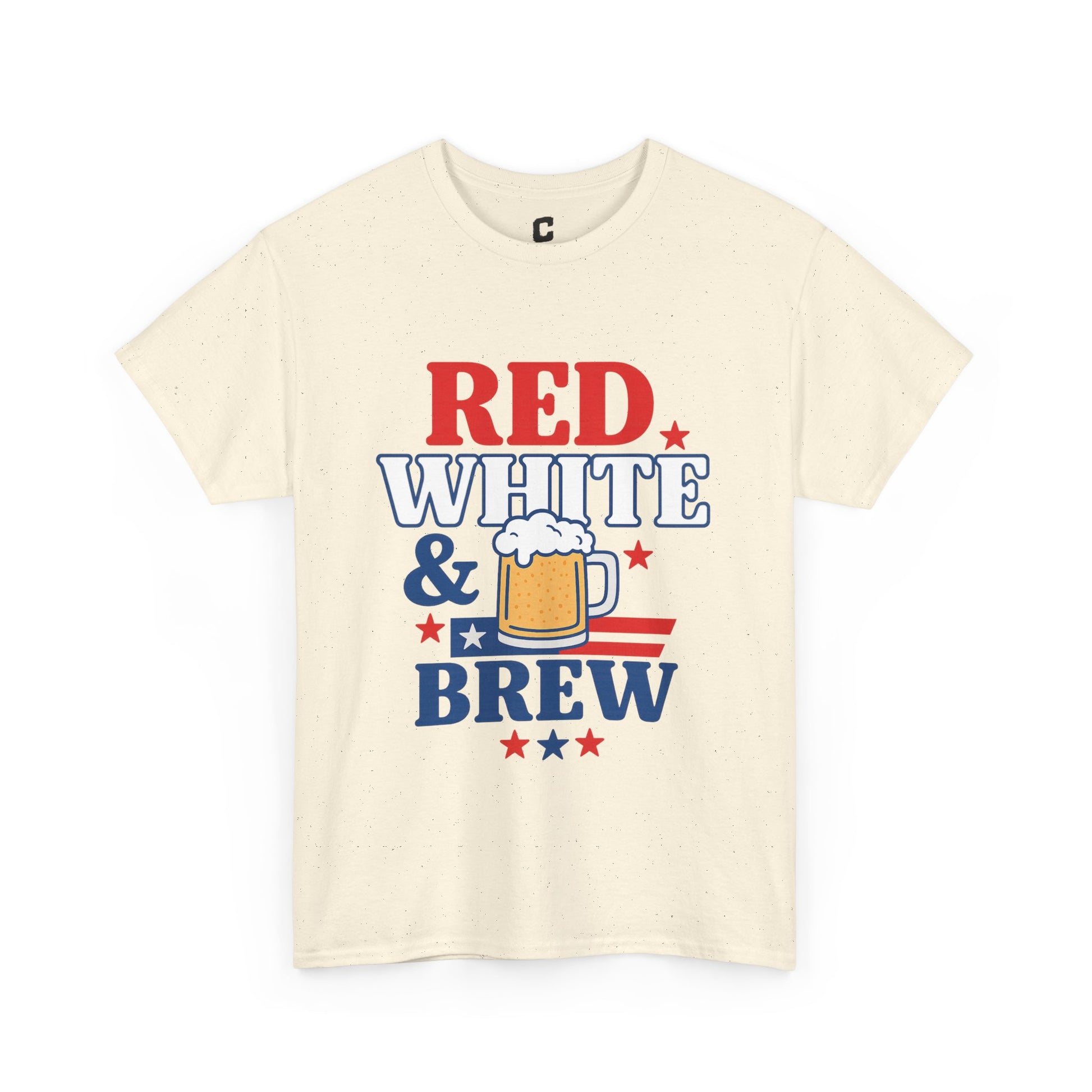 Red White and Brew Patriotic Graphic Design - Vintage USA Style for July 4th