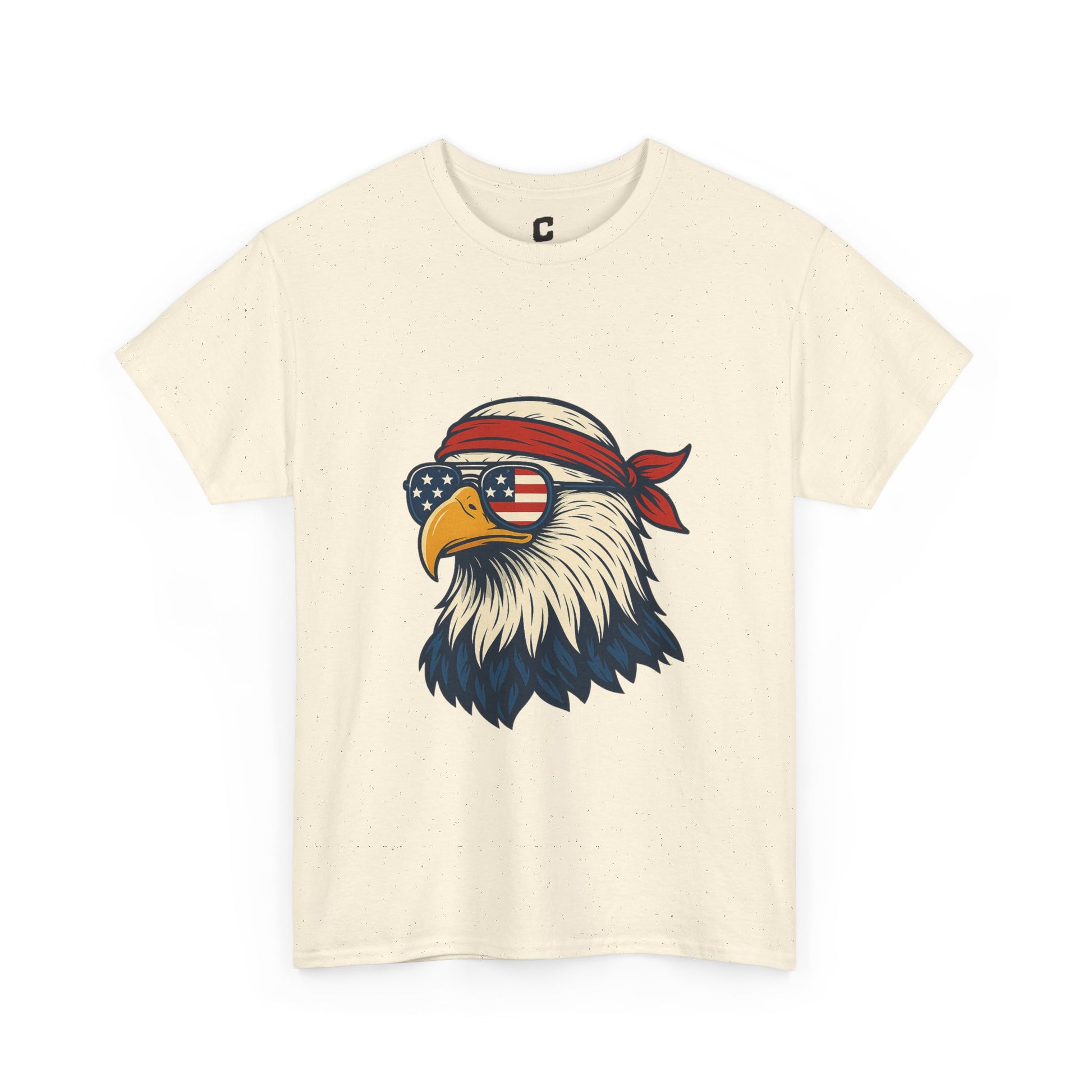 Patriotic Eagle Head with American Flag Sunglasses and Bandana for Bold Fourth of July Style