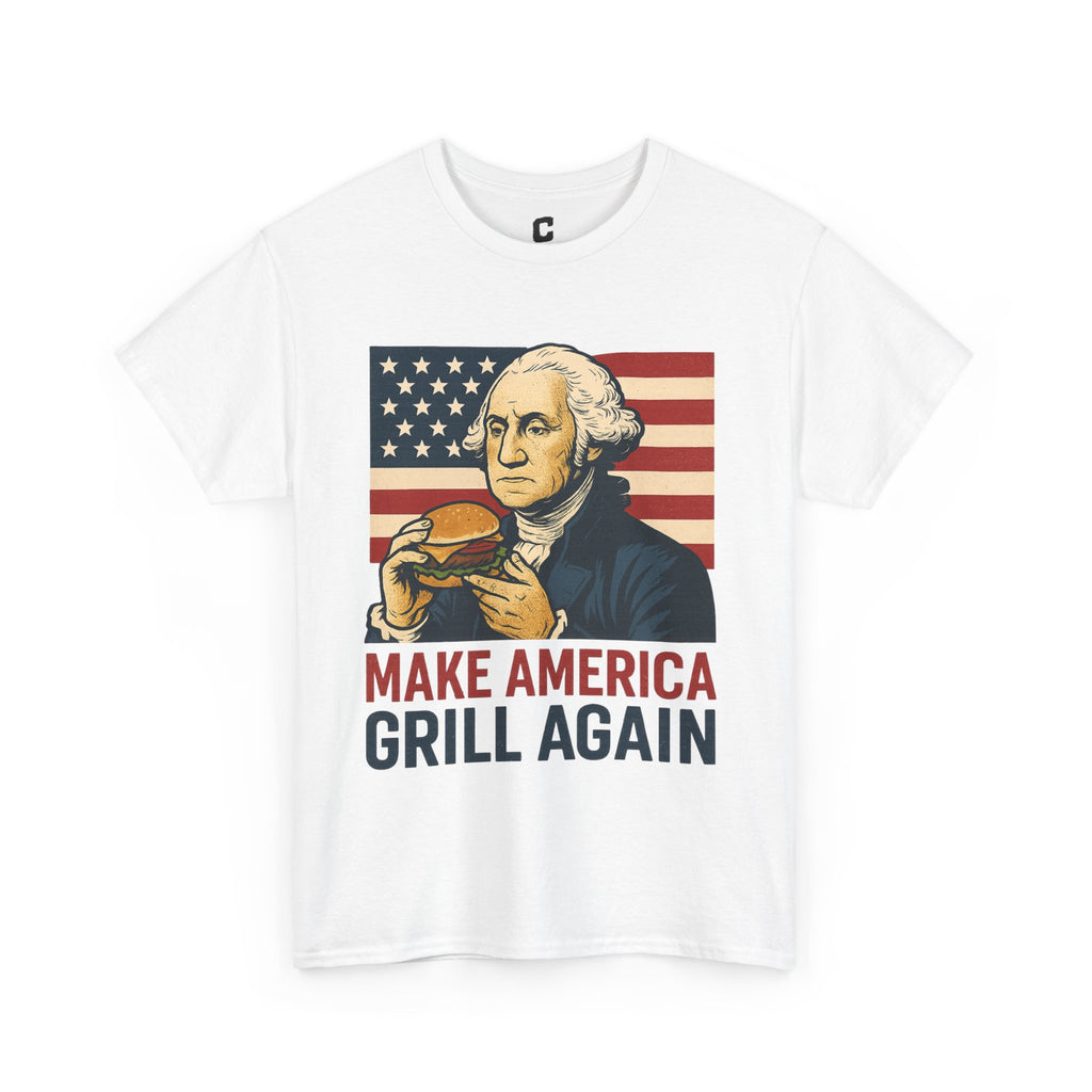 Make America Grill Again Funny George Washington BBQ Design for Patriotic Fourth of July Cookouts
