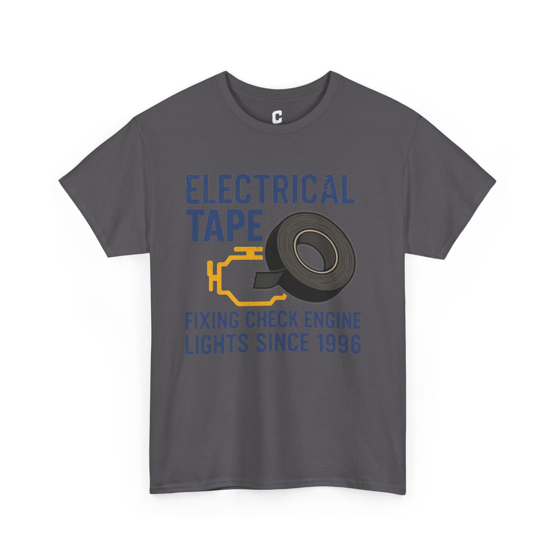 Electrical Tape Fixing Check Engine Lights Mechanic Humor Design Gift for DIYers, Car Lovers, Repair Shirt, Funny Repair Gift