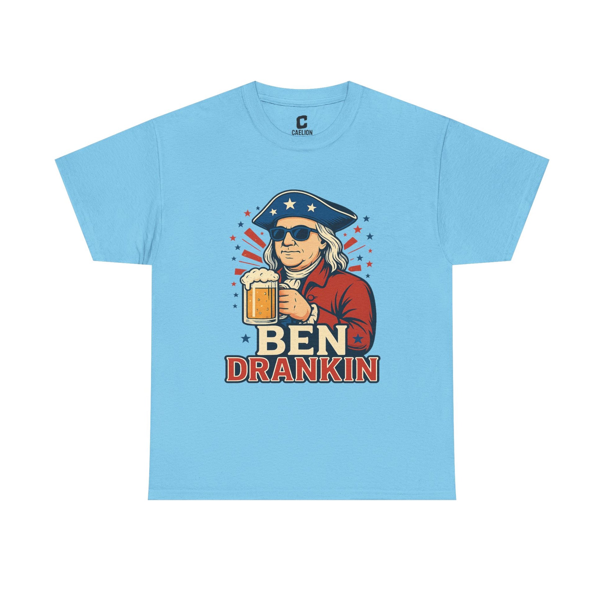 Ben Drankin Funny Patriotic Fourth of July Design Featuring Benjamin Franklin and Beer Vibes
