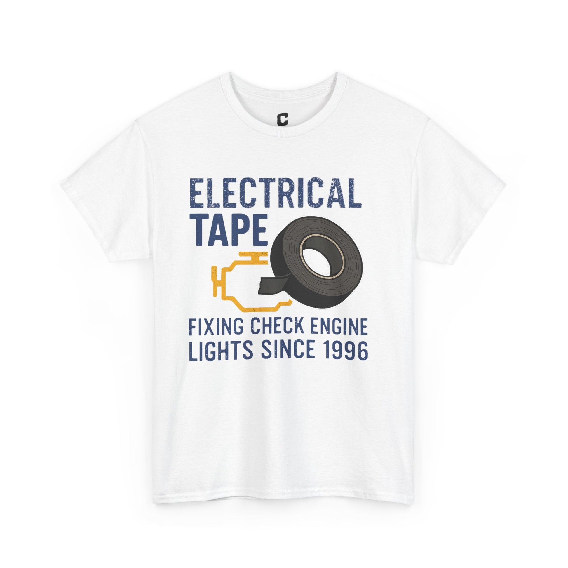 Electrical Tape Fixing Check Engine Lights Mechanic Humor Design Gift for DIYers, Car Lovers, Repair Shirt, Funny Repair Gift