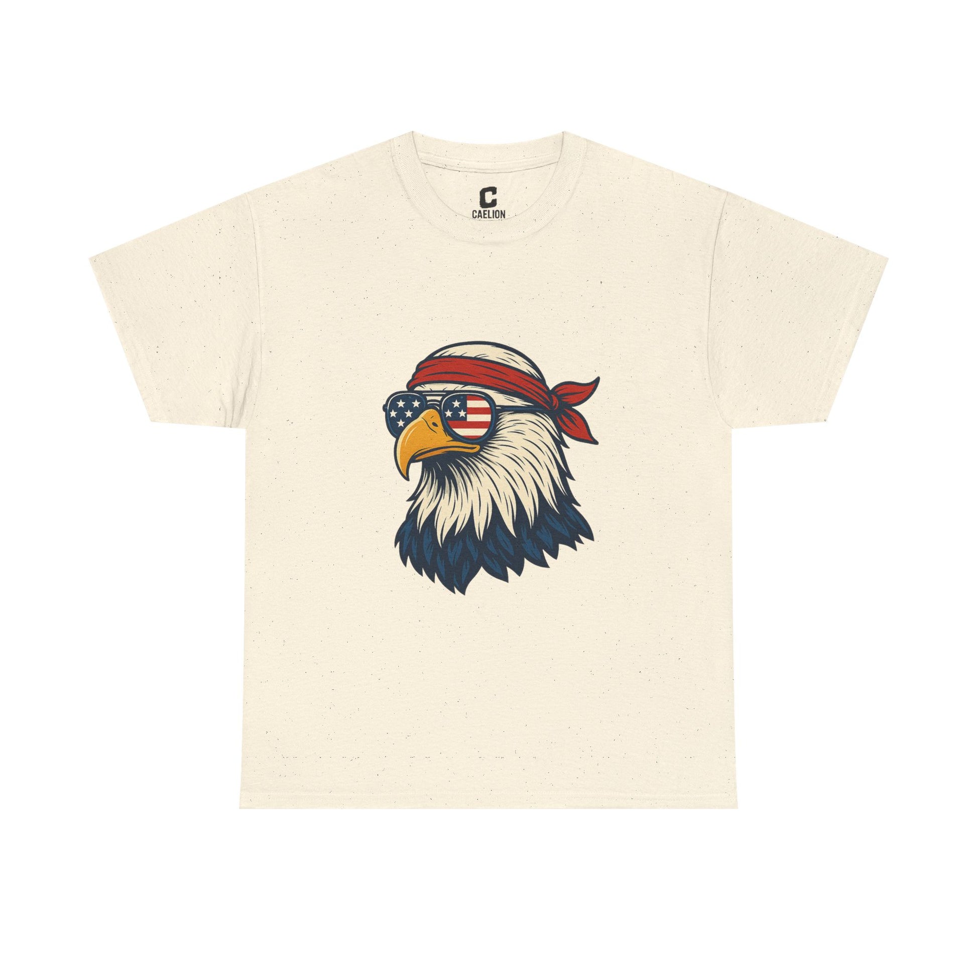Patriotic Eagle Head with American Flag Sunglasses and Bandana for Bold Fourth of July Style