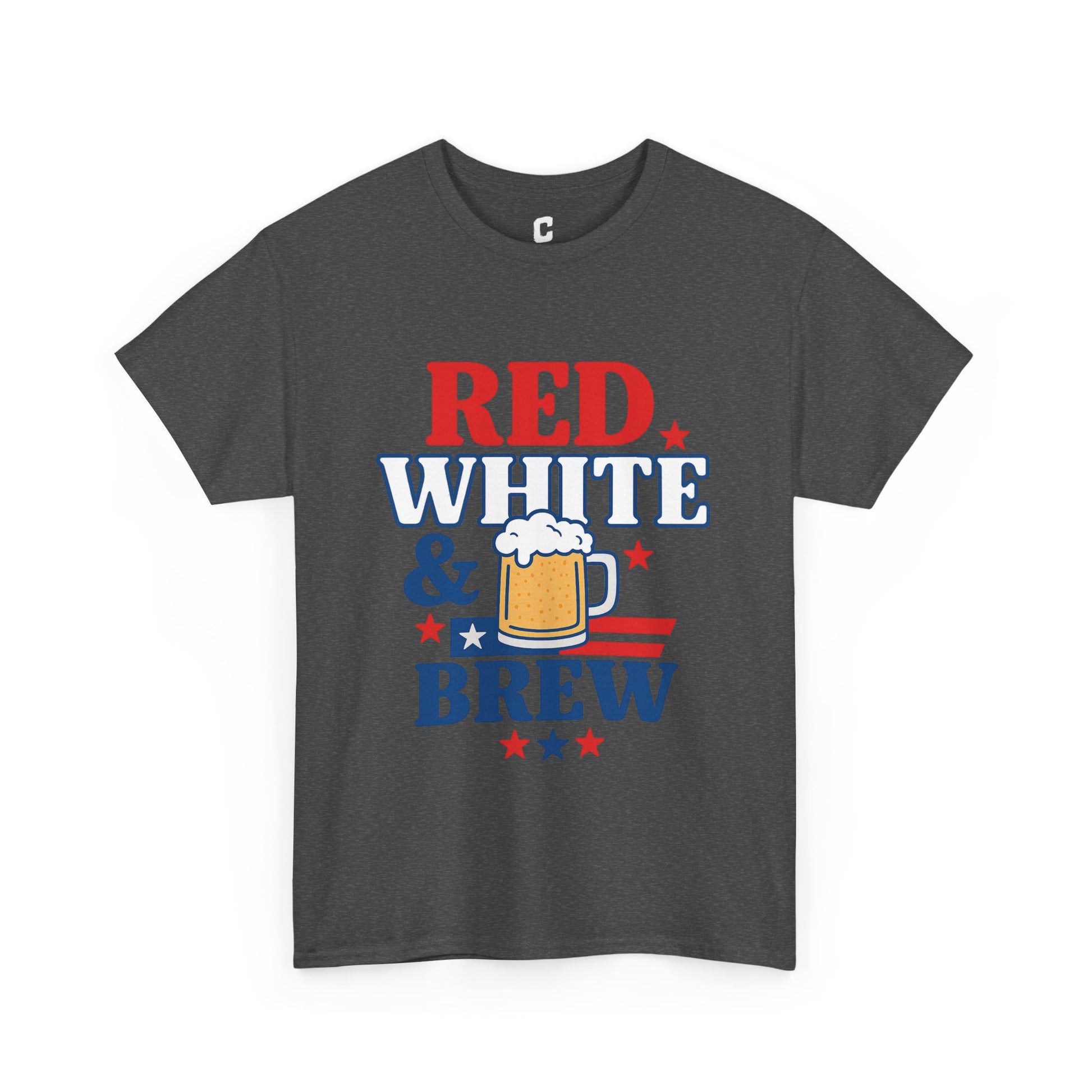 Red White and Brew Patriotic Graphic Design - Vintage USA Style for July 4th