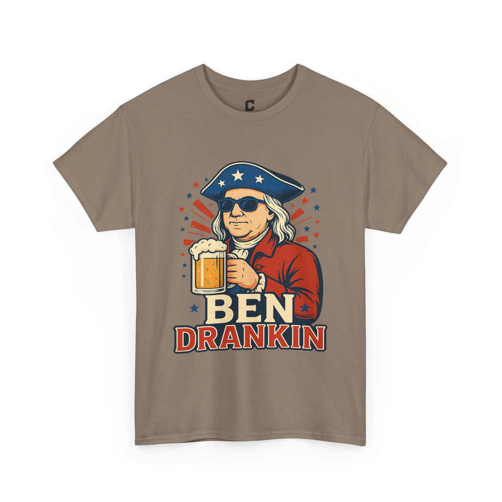 Ben Drankin Funny Patriotic Fourth of July Design Featuring Benjamin Franklin and Beer Vibes