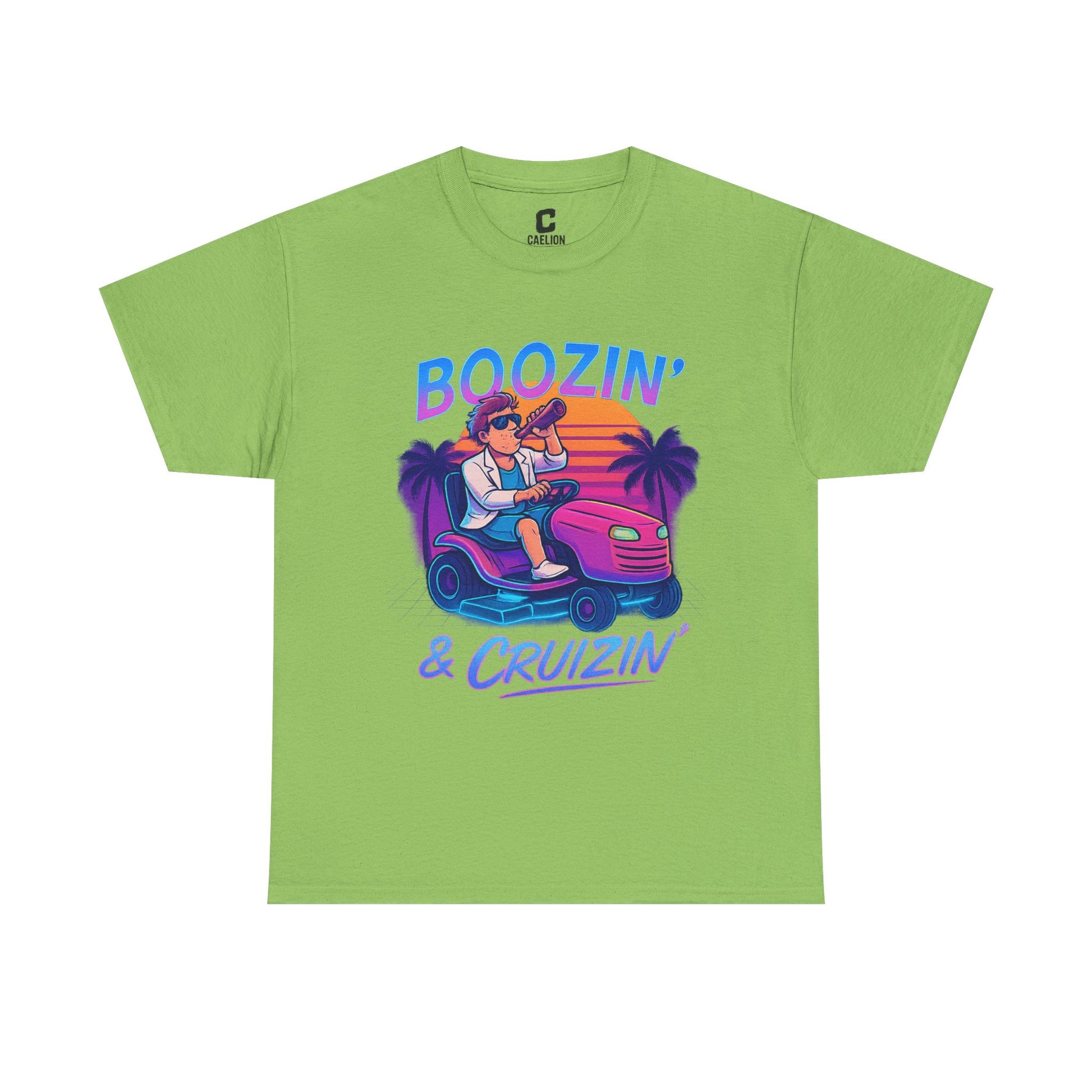 Boozin and Cruizin Retro Lawn Mower Drinking Party Design