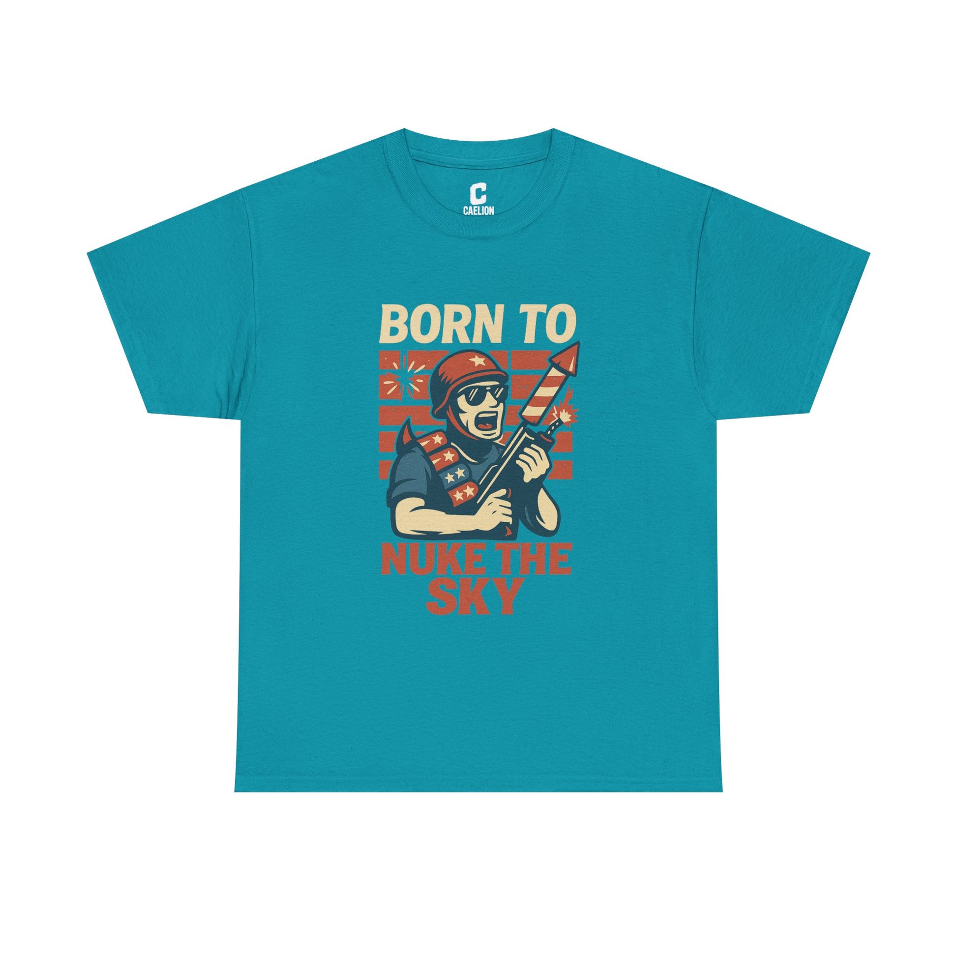 Born to Nuke the Sky Funny Firework Soldier Design for Fourth of July Explosive Freedom Vibes