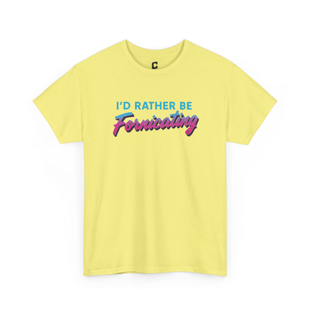 I Would Rather Be Fornicating Retro Vaporwave Style Design