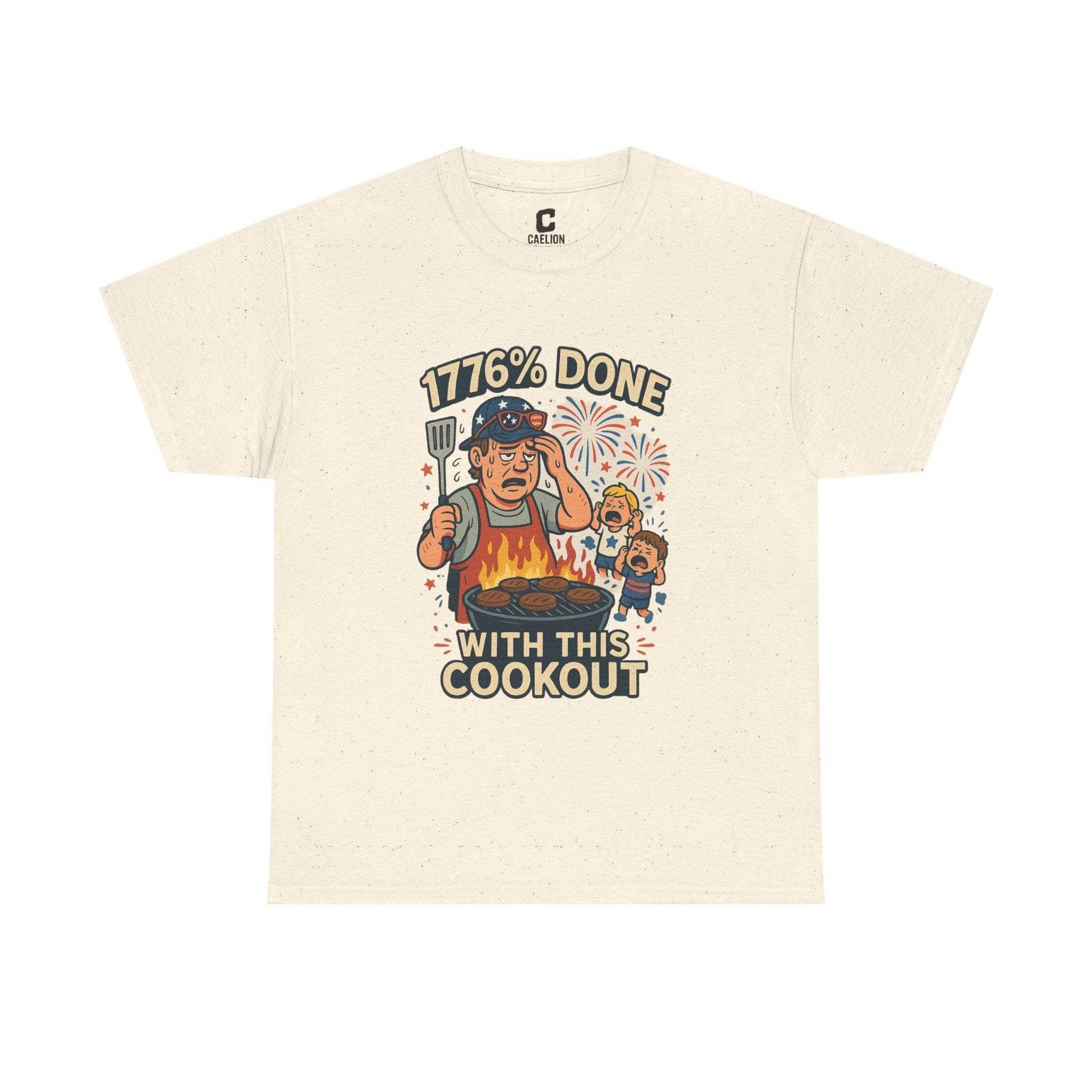 1776 Percent Done With This Cookout Funny Fourth of July Dad Grilling Design