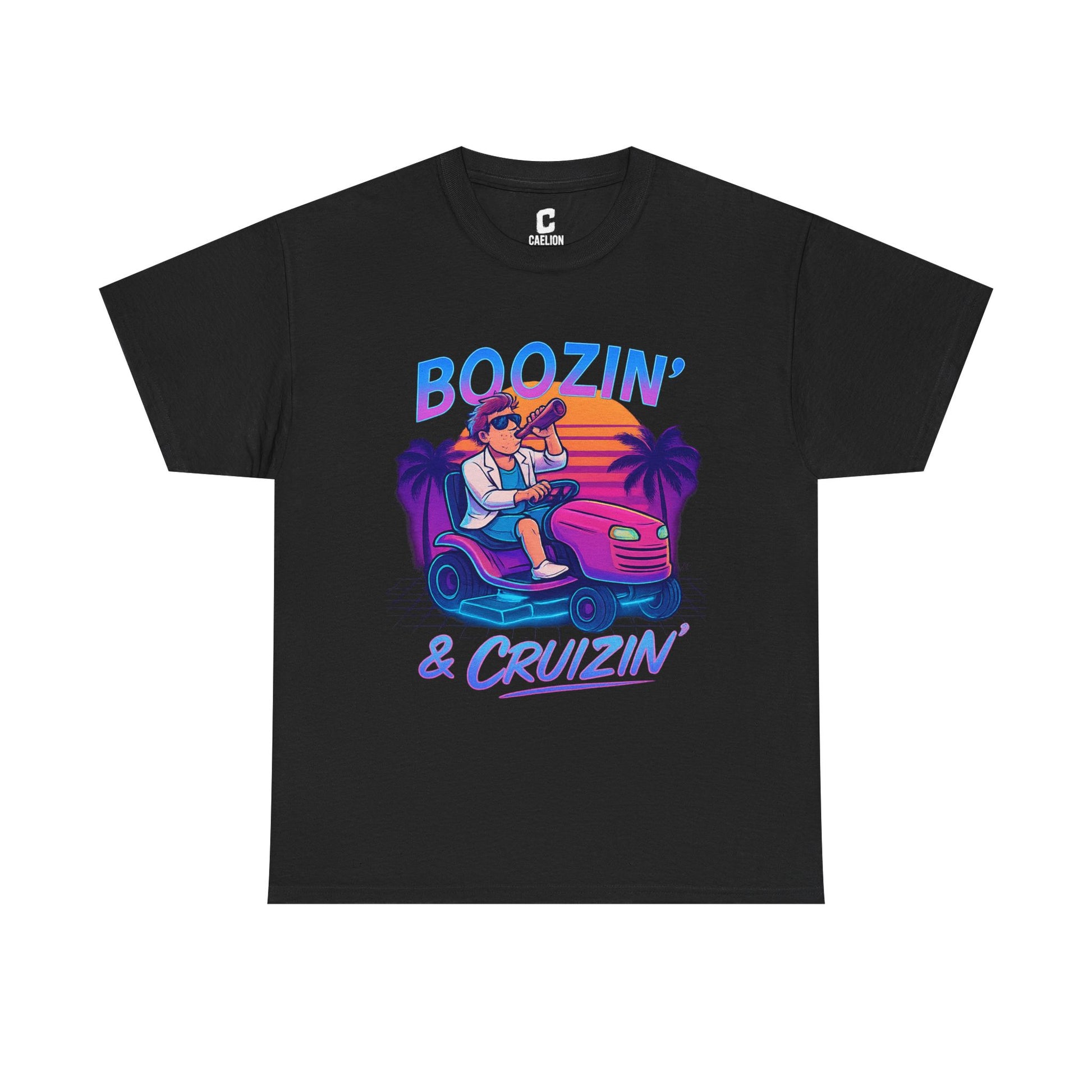 Boozin and Cruizin Retro Lawn Mower Drinking Party Design