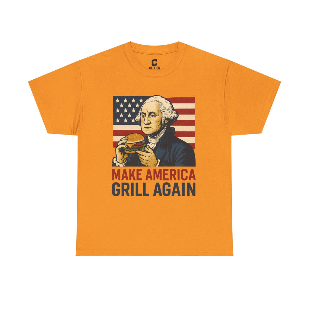Make America Grill Again Funny George Washington BBQ Design for Patriotic Fourth of July Cookouts