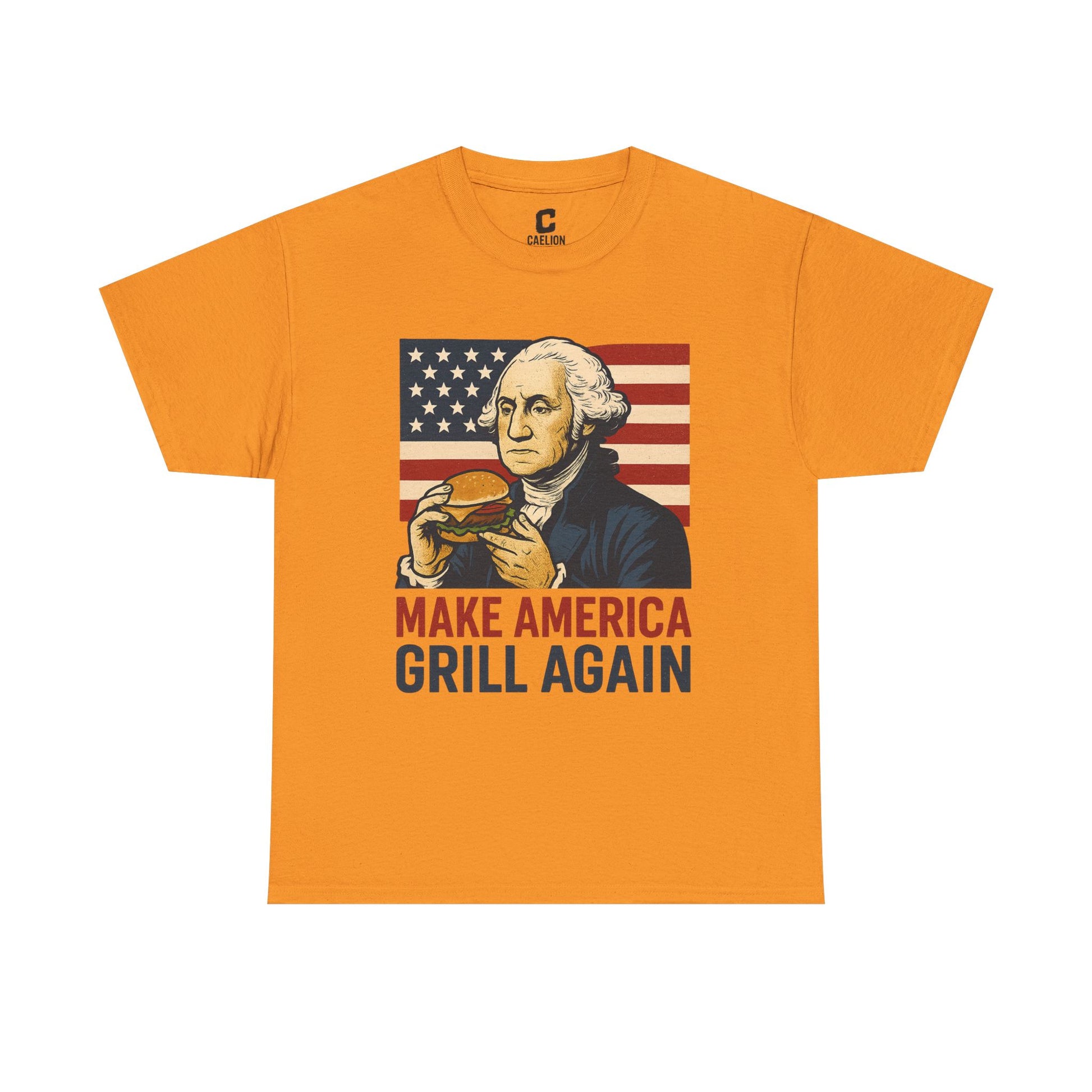 Make America Grill Again Funny George Washington BBQ Design for Patriotic Fourth of July Cookouts