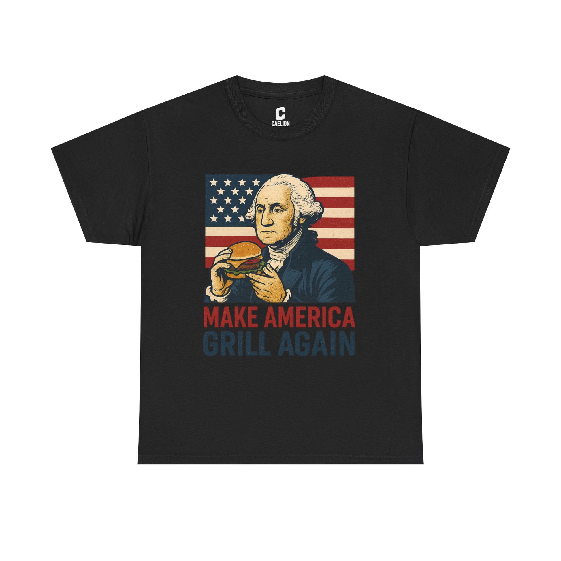 Make America Grill Again Funny George Washington BBQ Design for Patriotic Fourth of July Cookouts