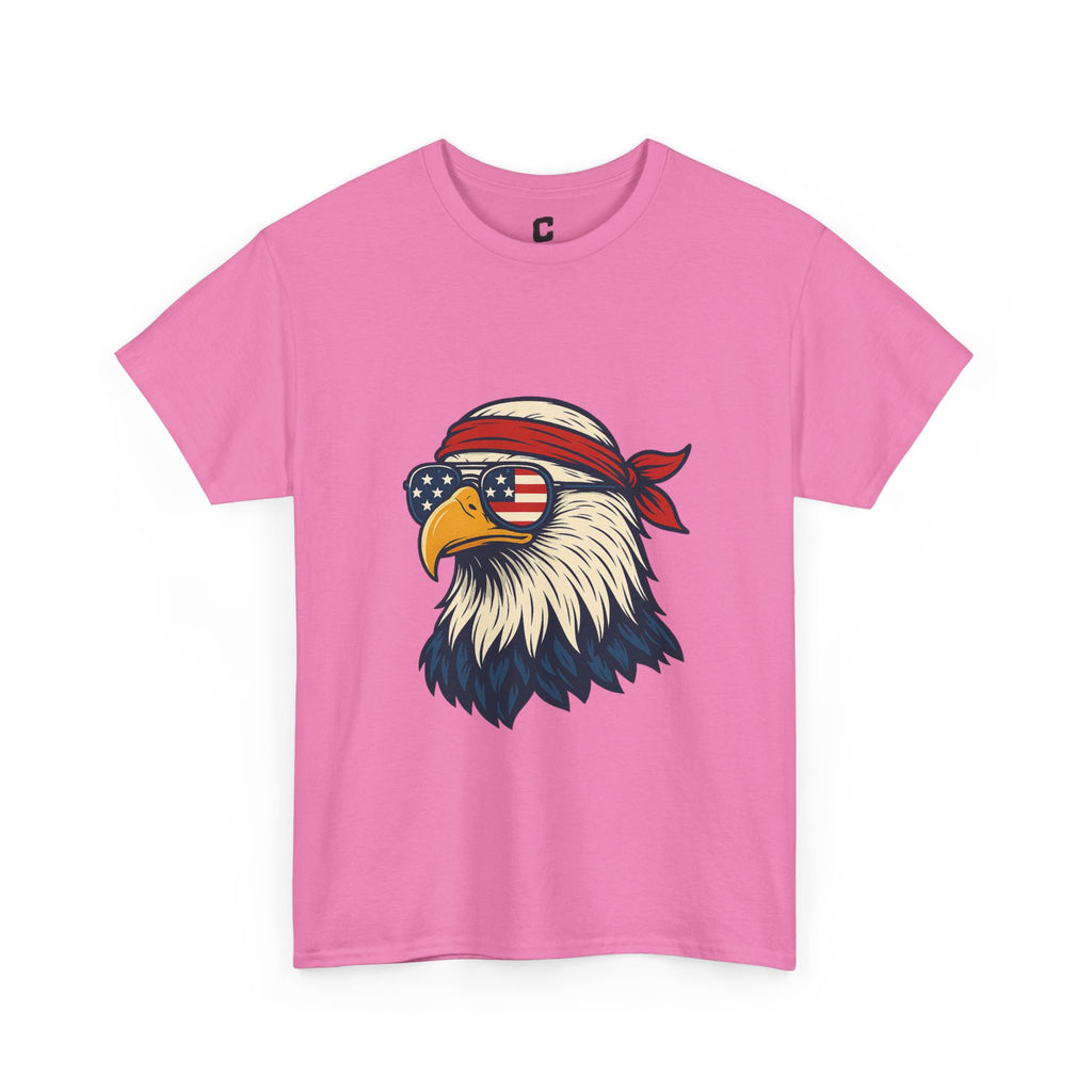 Patriotic Eagle Head with American Flag Sunglasses and Bandana for Bold Fourth of July Style